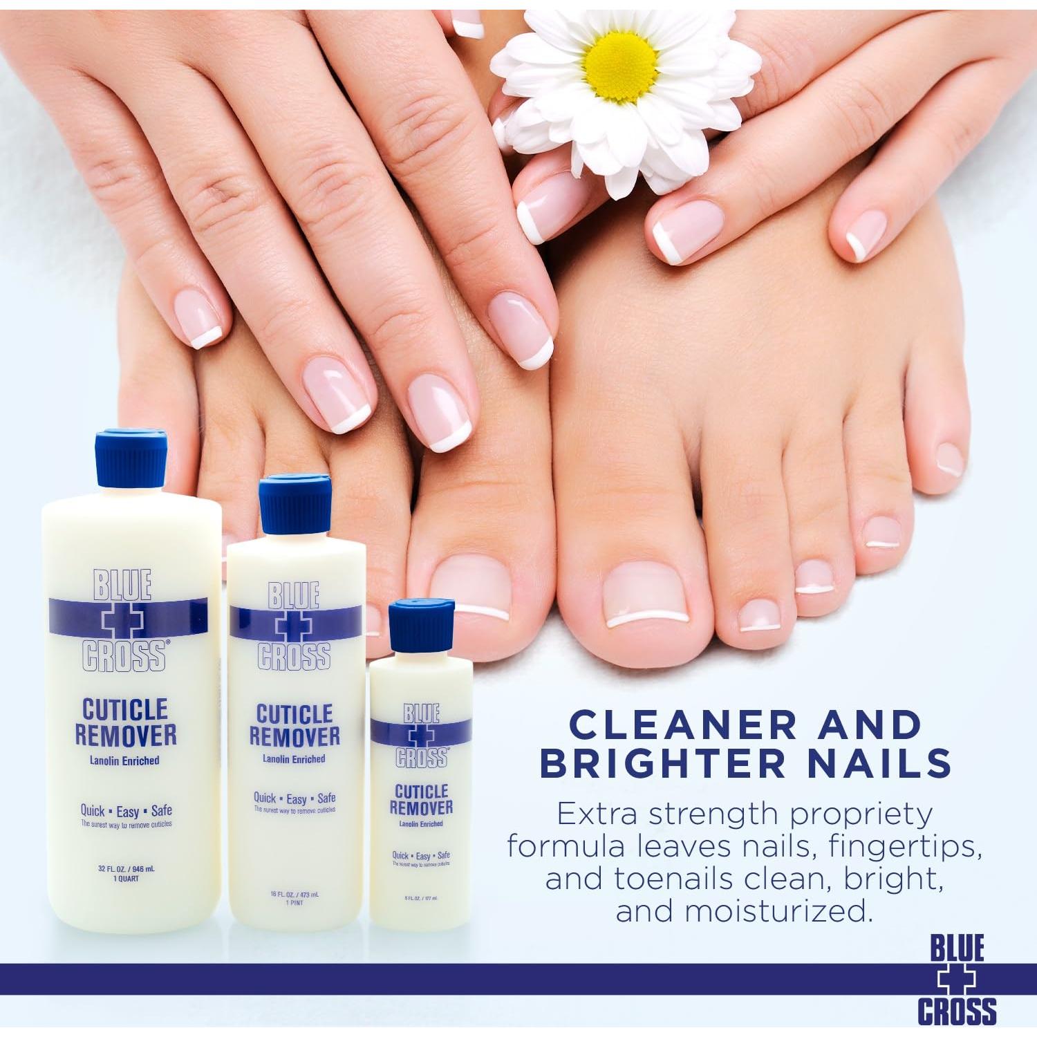 Removedor de Cutículas Líquido Blue Cross 170ml - Suavizante Profesional