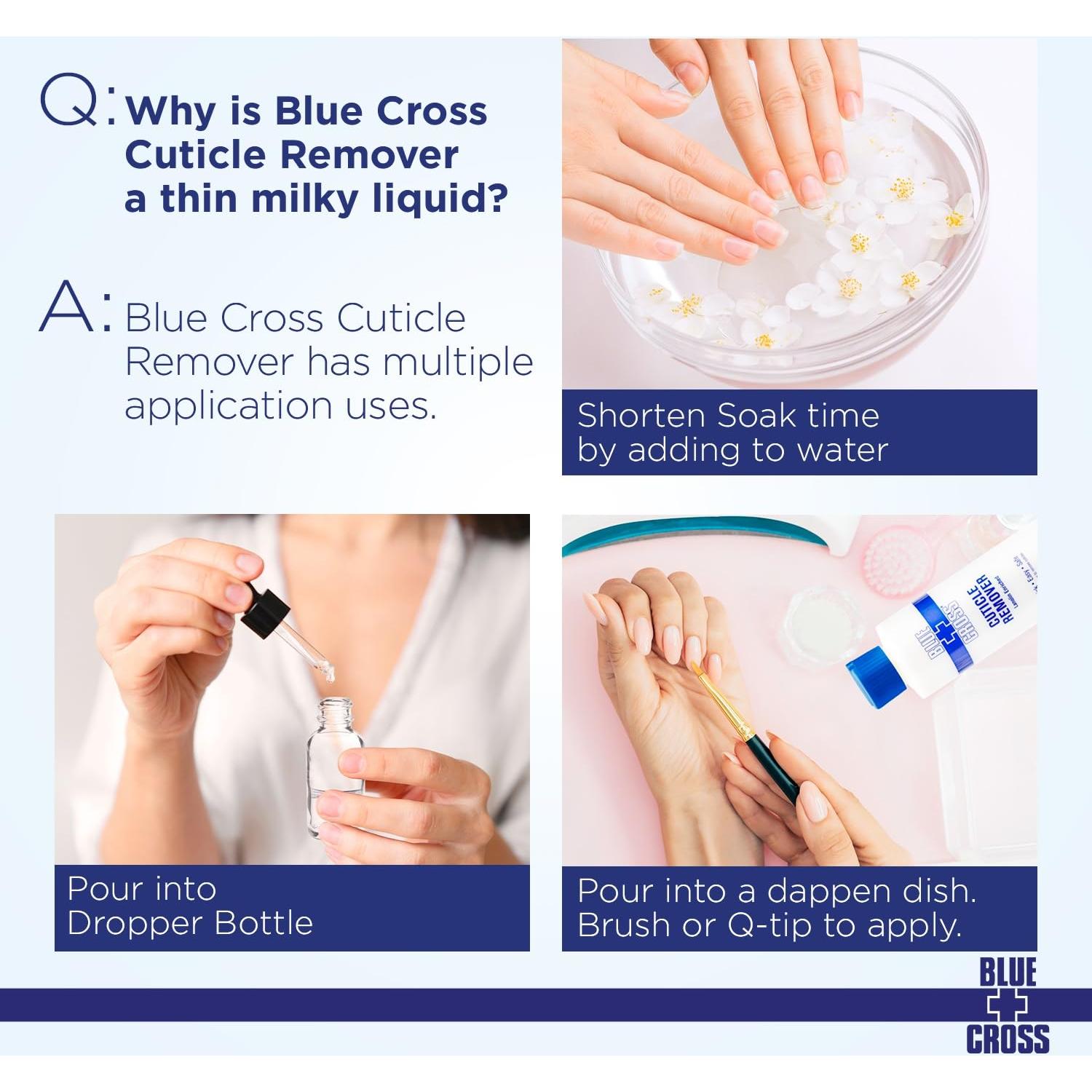 Removedor de Cutículas Líquido Blue Cross 170ml - Suavizante Profesional