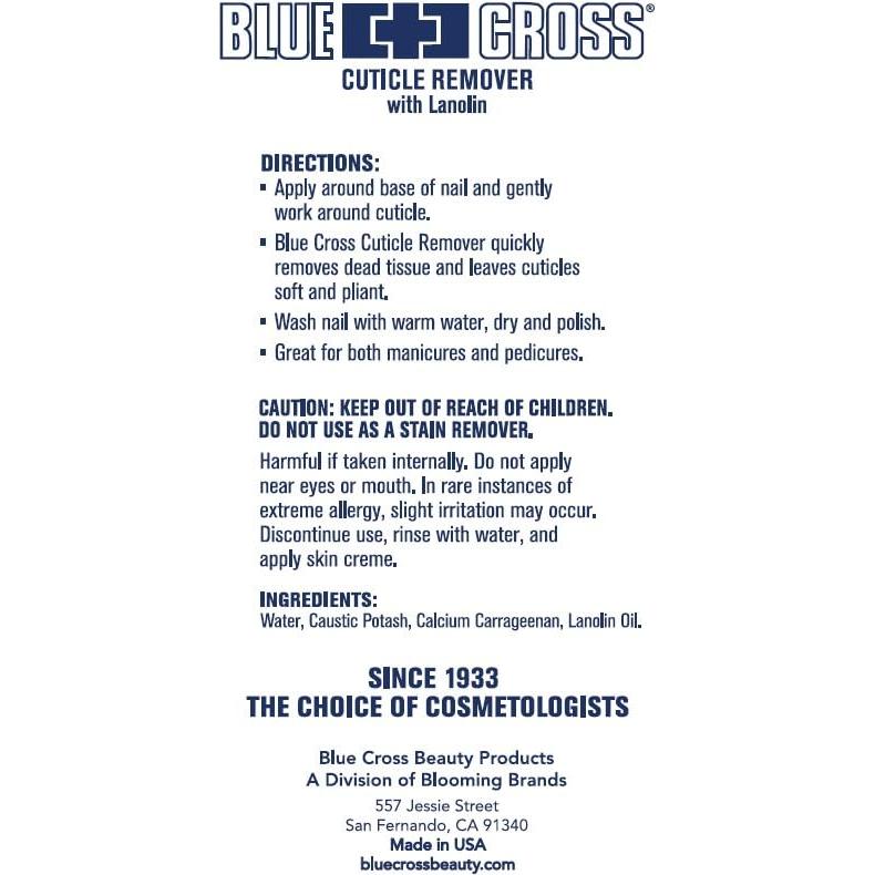 Removedor de Cutículas Líquido Blue Cross 170ml - Suavizante Profesional