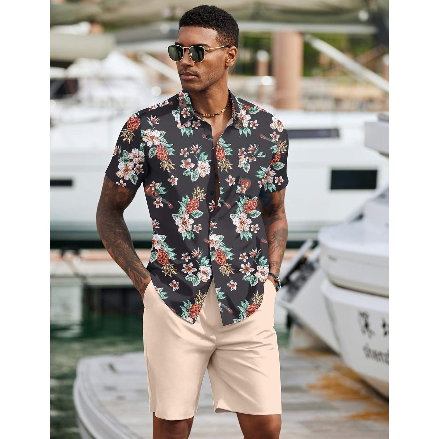 Conjunto de Verano para Hombre COOFANDY 2 Piezas Floral