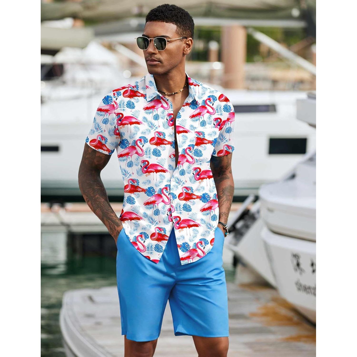 Conjunto de Verano para Hombre COOFANDY Camisa y Pantalón Corto