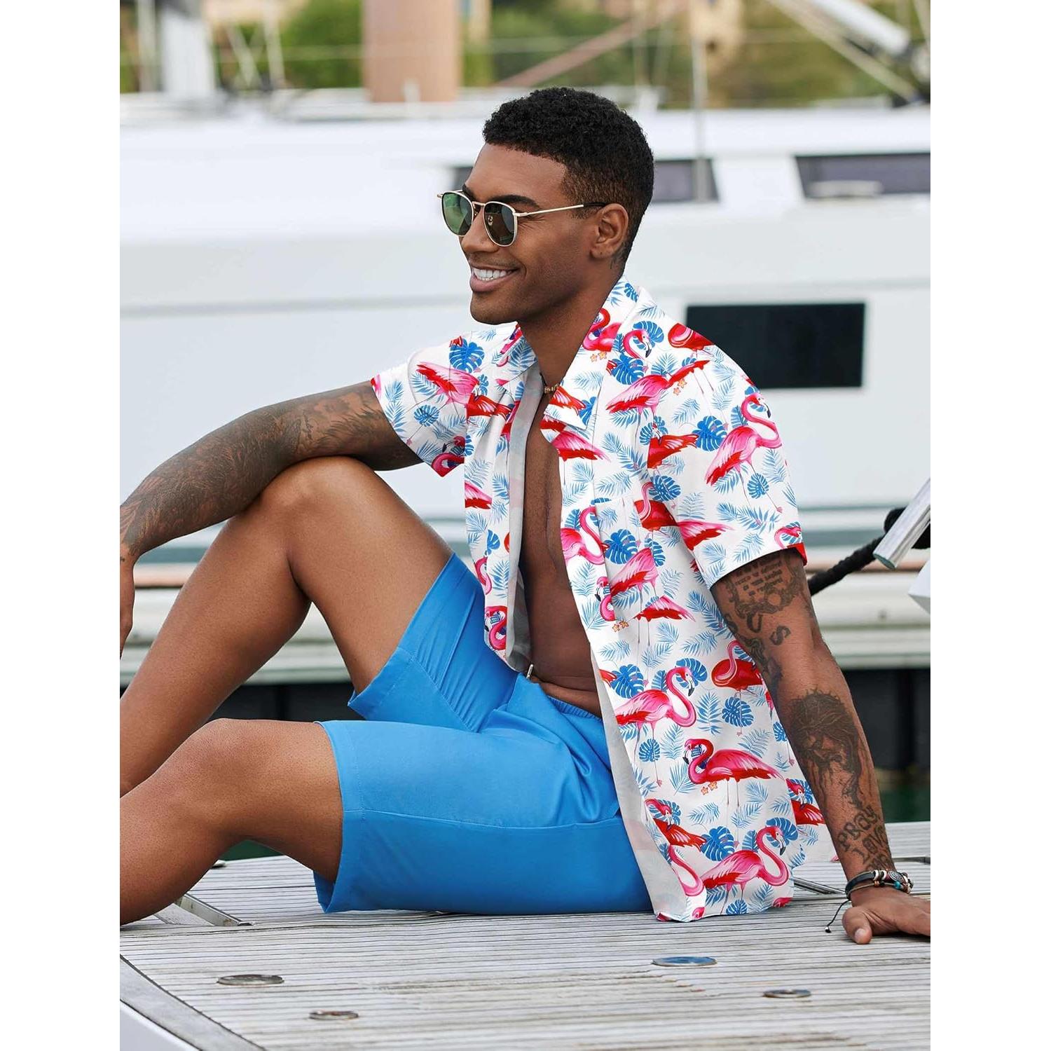 Conjunto de Verano para Hombre COOFANDY Camisa y Pantalón Corto