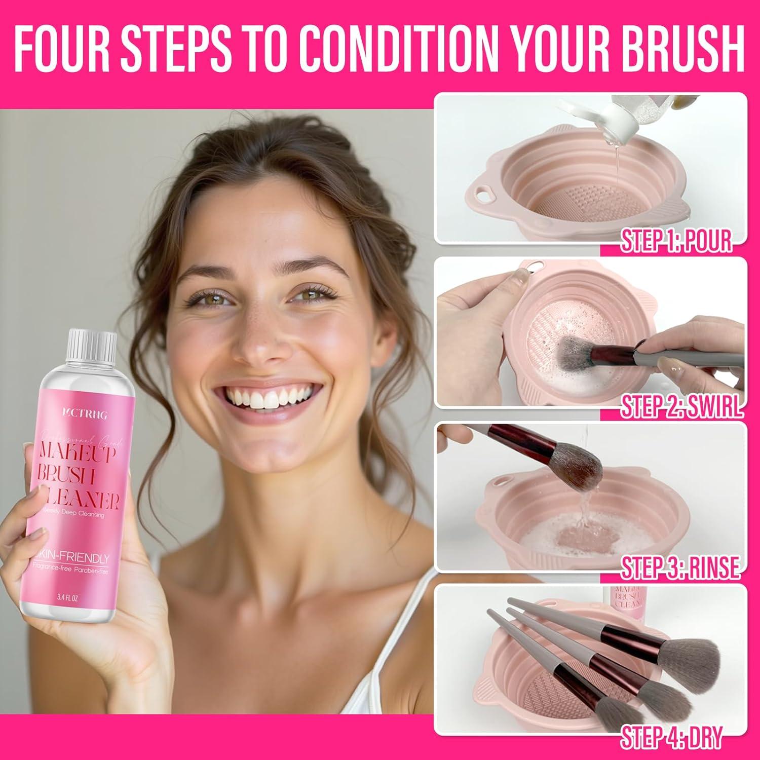 Limpiador de Brochas de Maquillaje MCTRHG 200 ml con Tazón