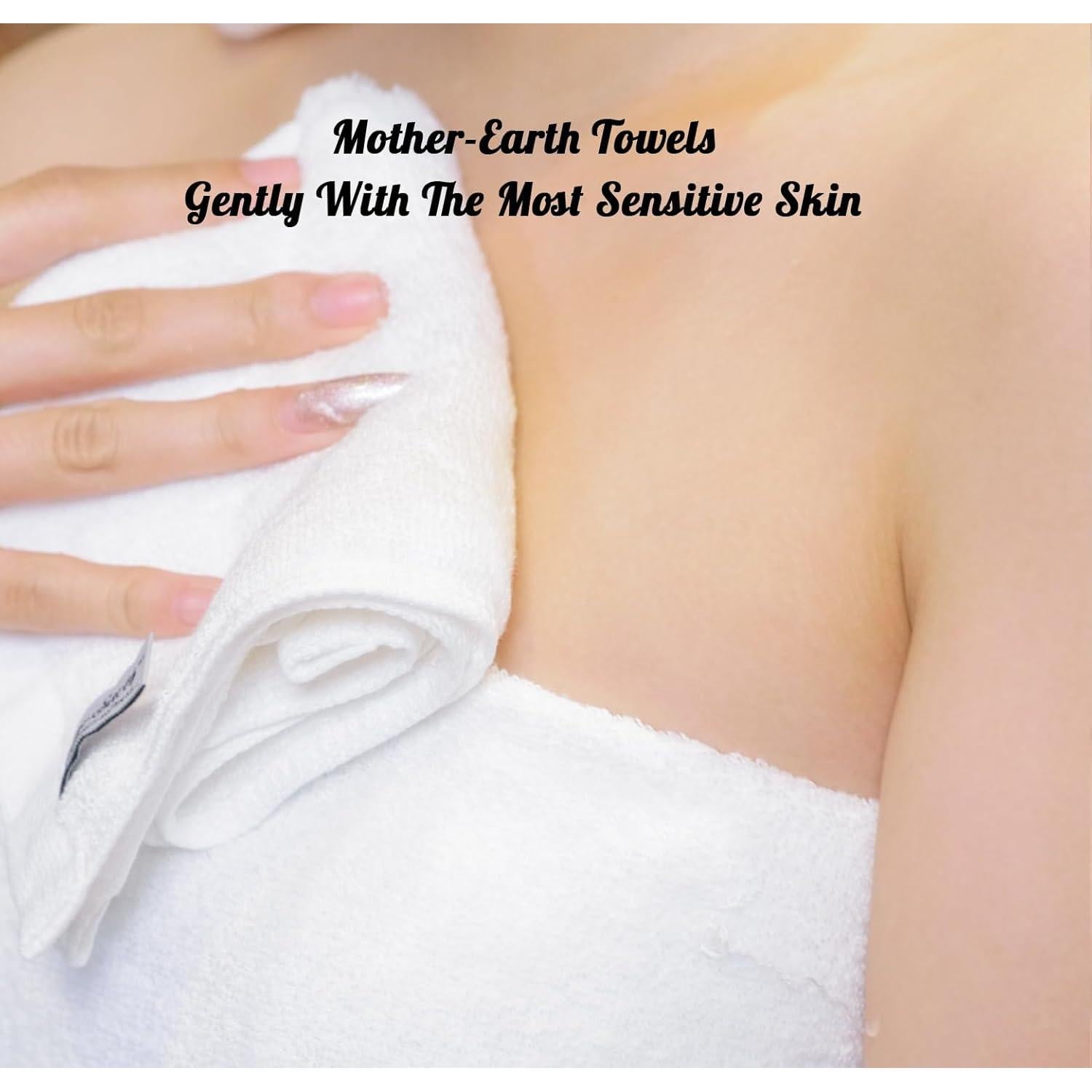 Toallas de Baño Mother-Earth 6-Pack 30x30 cm Suaves y Absorbentes