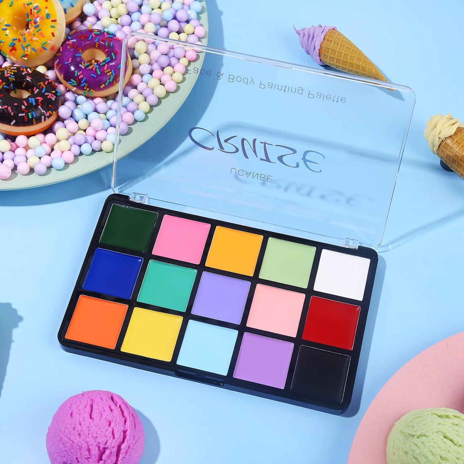 Pintura Facial y Corporal UCANBE 15 Colores Macaron No Tóxica