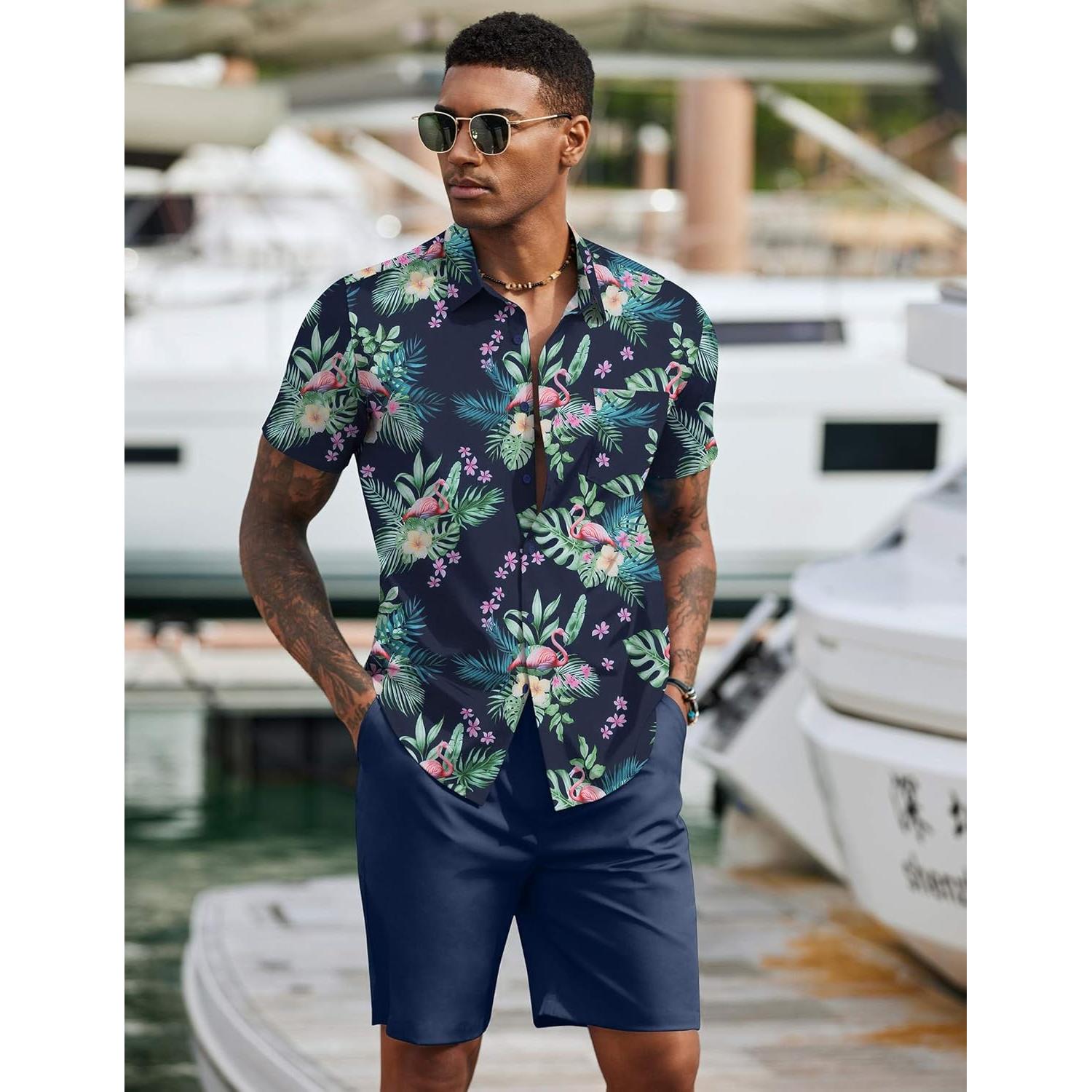 Conjunto de Playa para Hombre COOFANDY 2 Piezas Floral