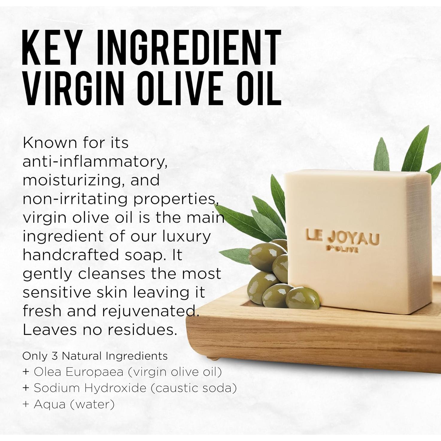 Jabón Natural Le Joyau D'Olive Set de Regalo 3 Piezas