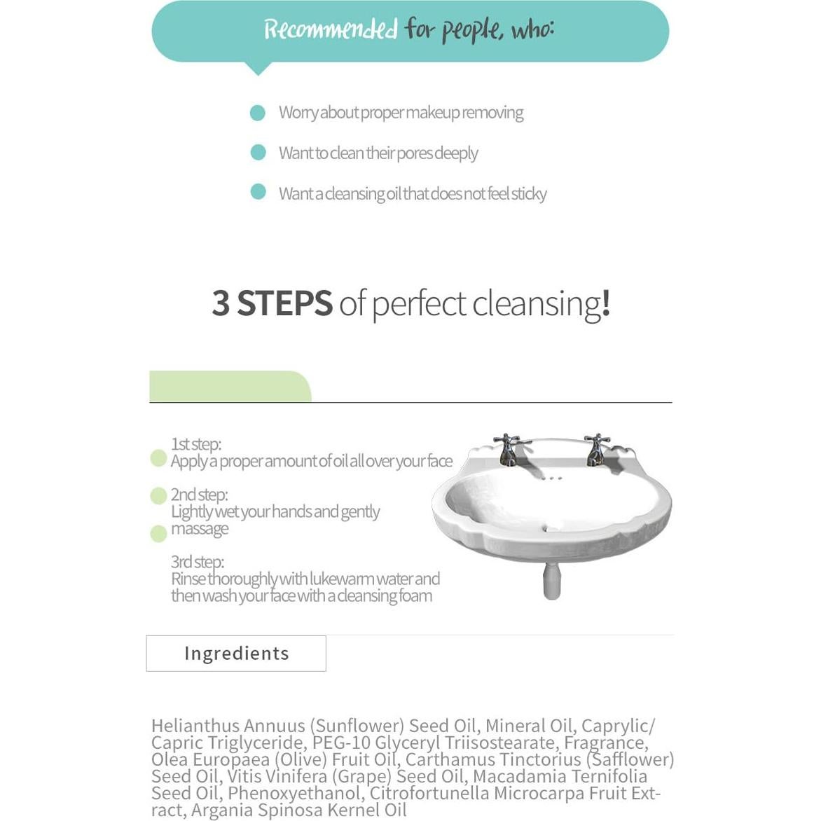 Aceite Limpiador Facial Coreano MEDB 300ml con Vitamina C