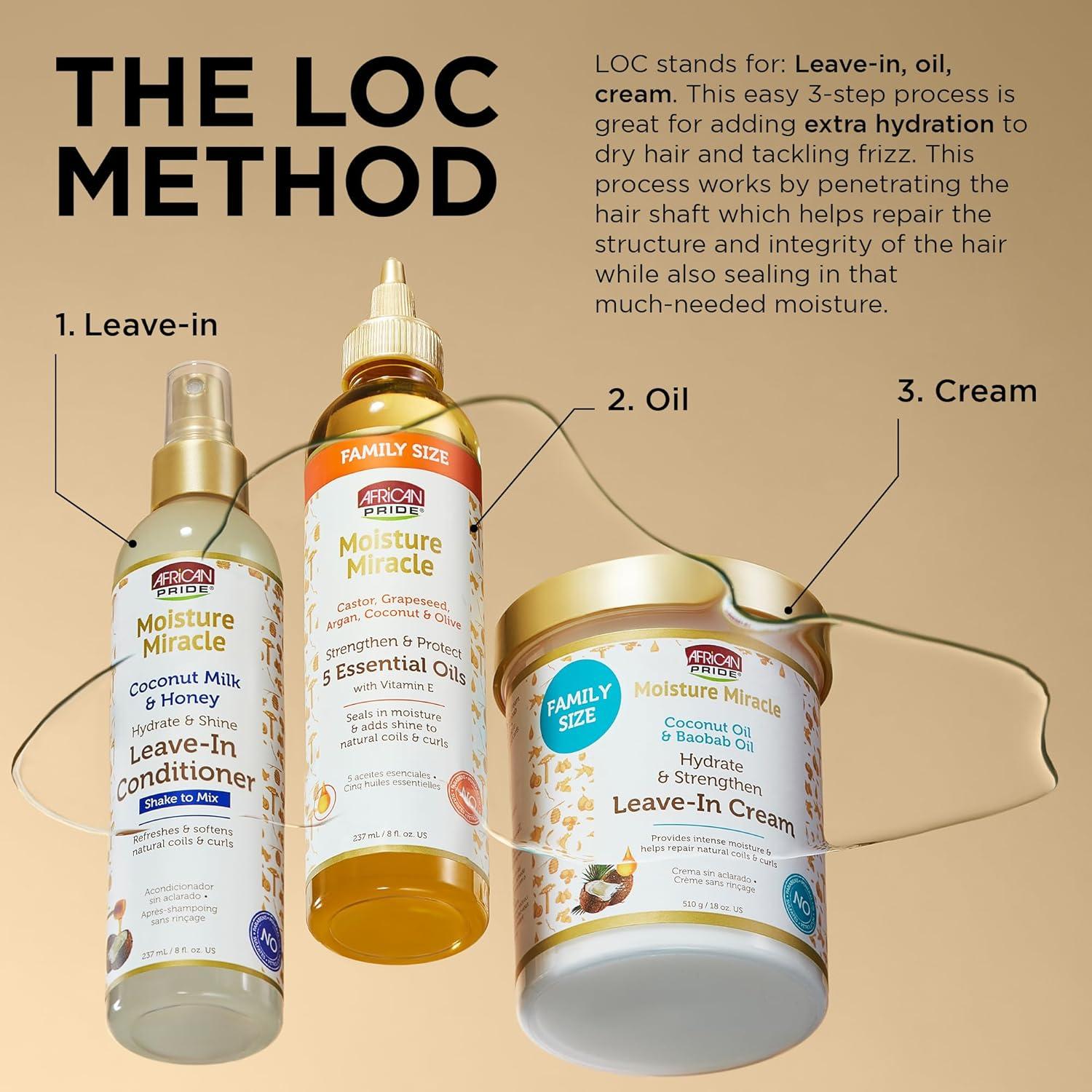 Aceite para el Cabello African Pride 236.6 ml - 5 Aceites Esenciales