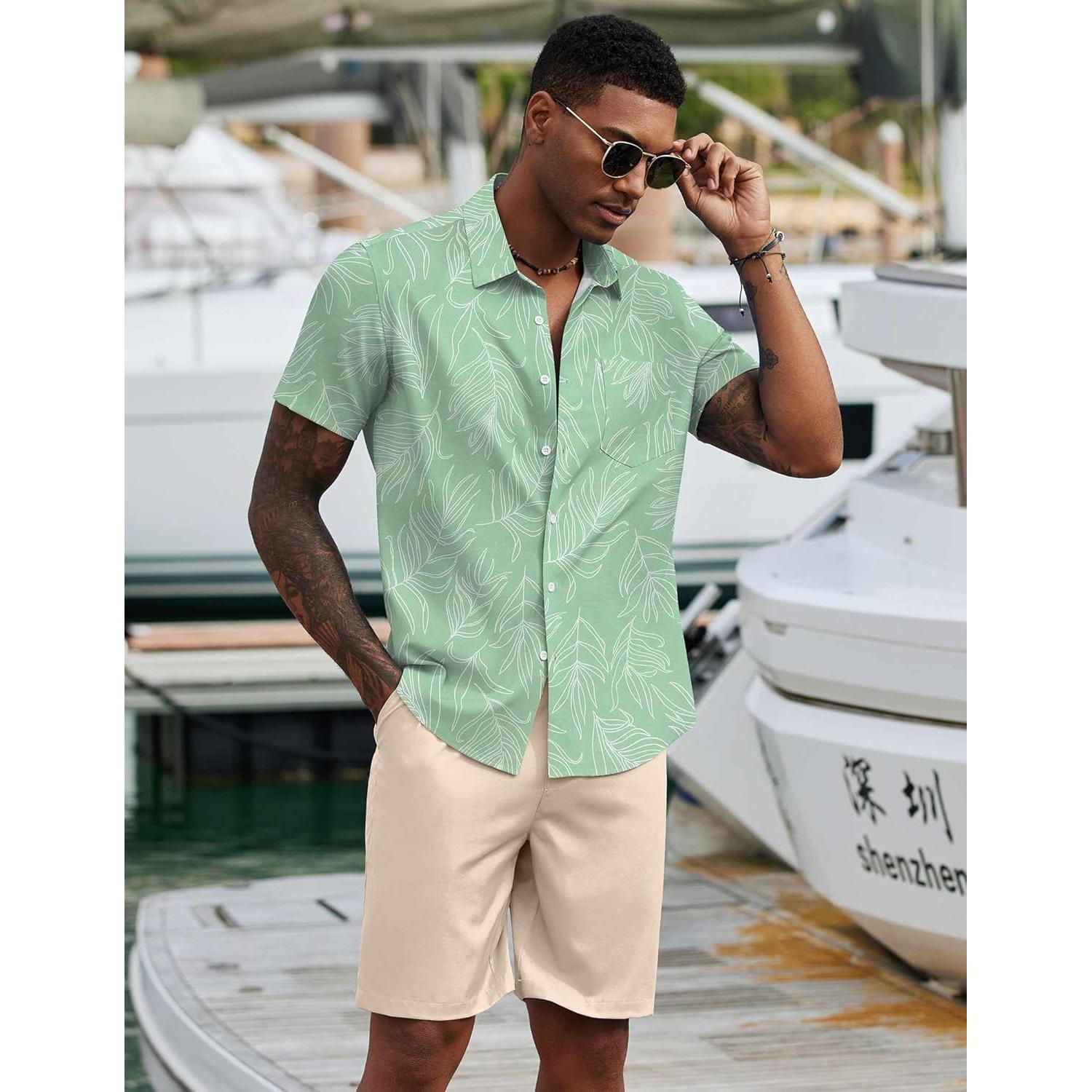 Conjunto de Playa para Hombre COOFANDY 2 Piezas Floral