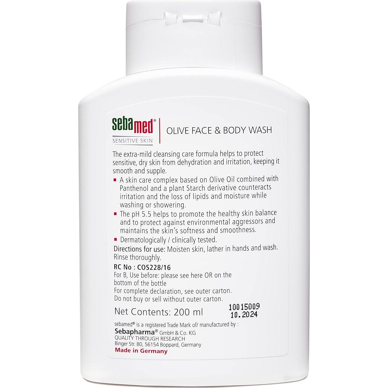 Sebamed Lavado Facial y Corporal de Oliva 100g pH 5.5