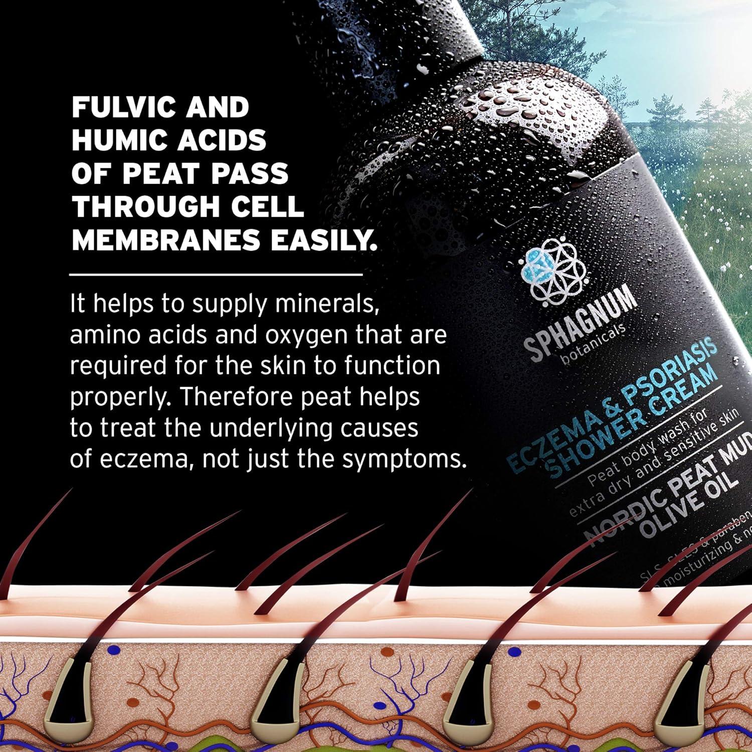 Jabón Corporal Natural Sphagnum 399.5 ml para Psoriasis y Eczema