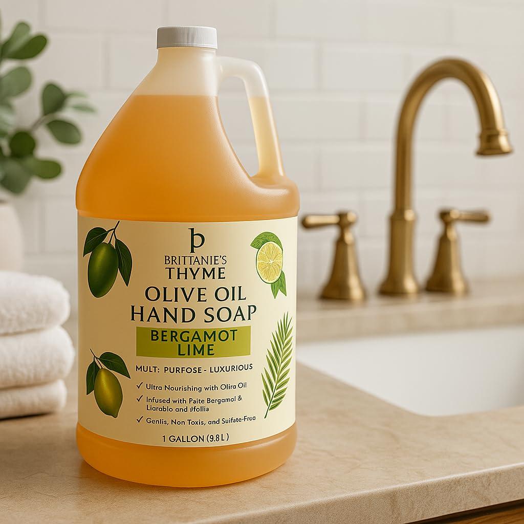 Jabón Líquido Multiusos Brittanie 3.78 L - Aceite de Oliva y Esenciales