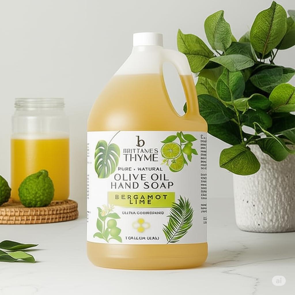 Jabón Líquido Multiusos Brittanie 3.78 L - Aceite de Oliva y Esenciales