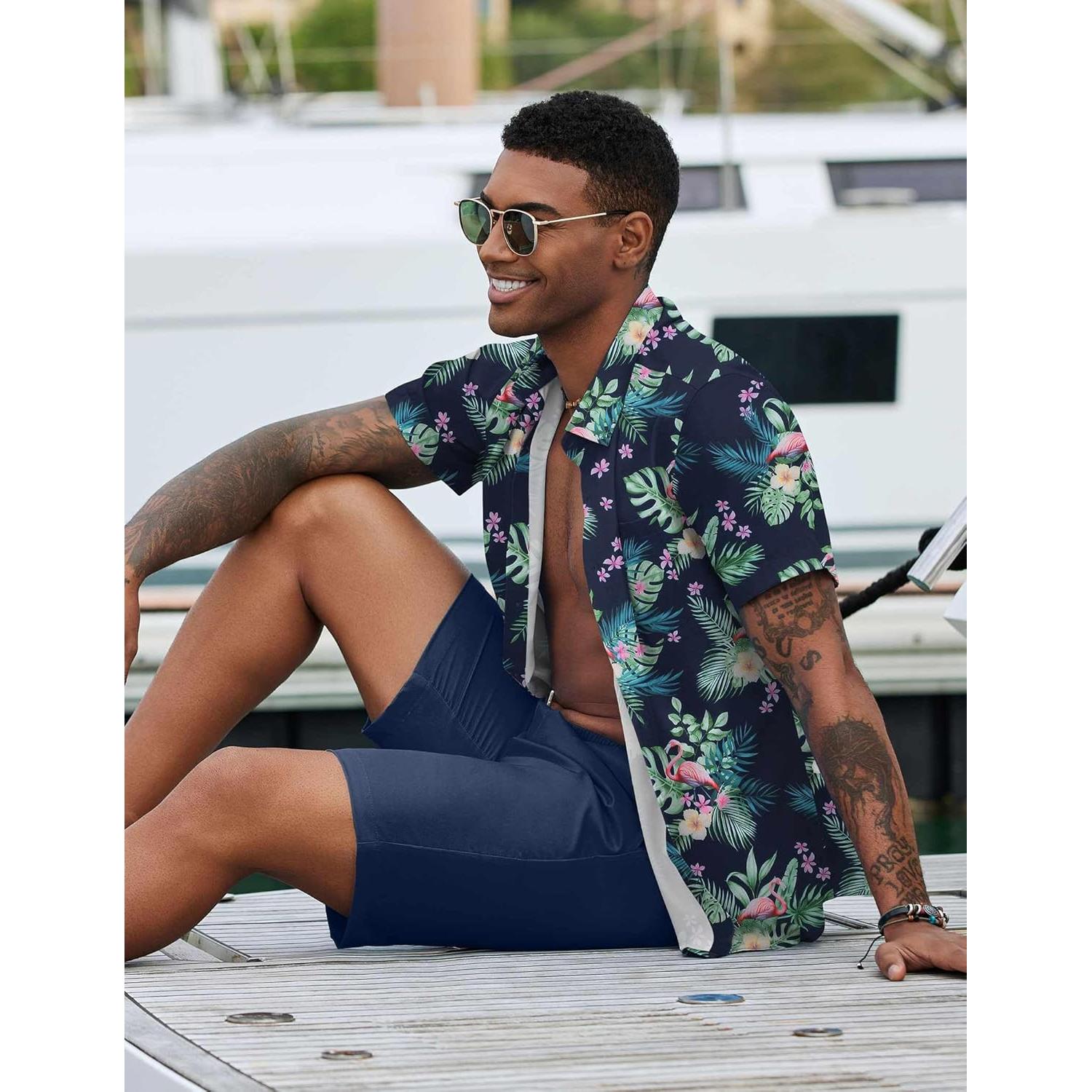 Conjunto de Verano para Hombre COOFANDY 2 Piezas Floral