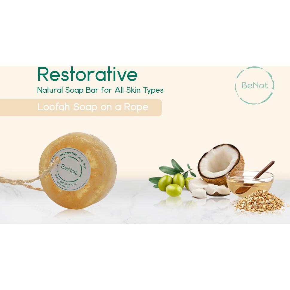 Barra de Jabón Natural BioAlei Restaurador 90g Avena Oliva Coco