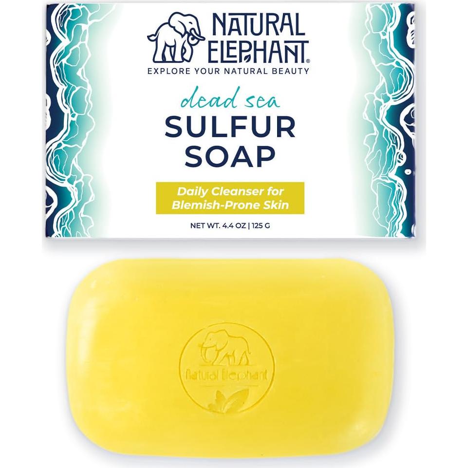 Jabón de Azufre Natural Elephant 125g x 4 con Aloe Vera