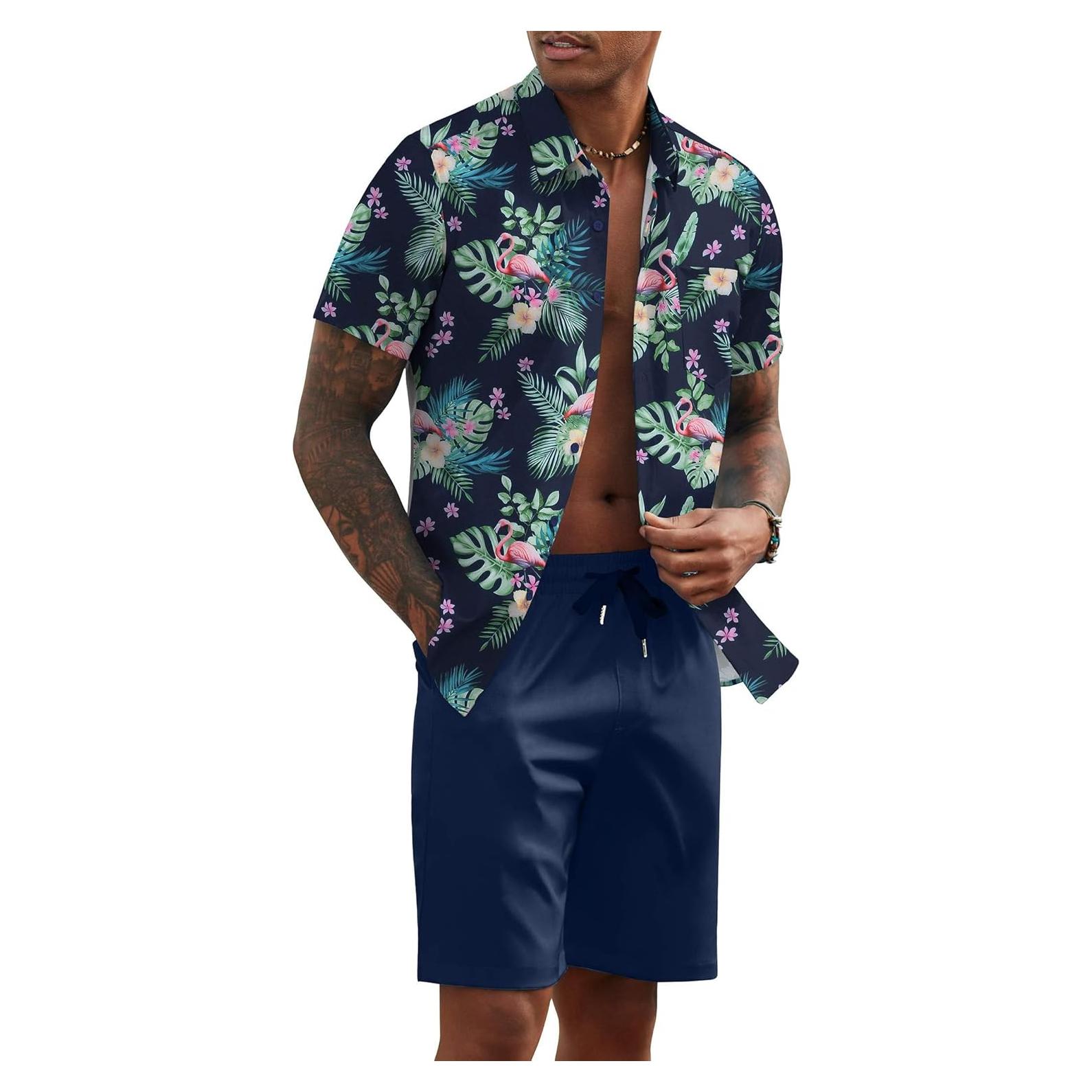 Conjunto de Verano para Hombre COOFANDY 2 Piezas Floral
