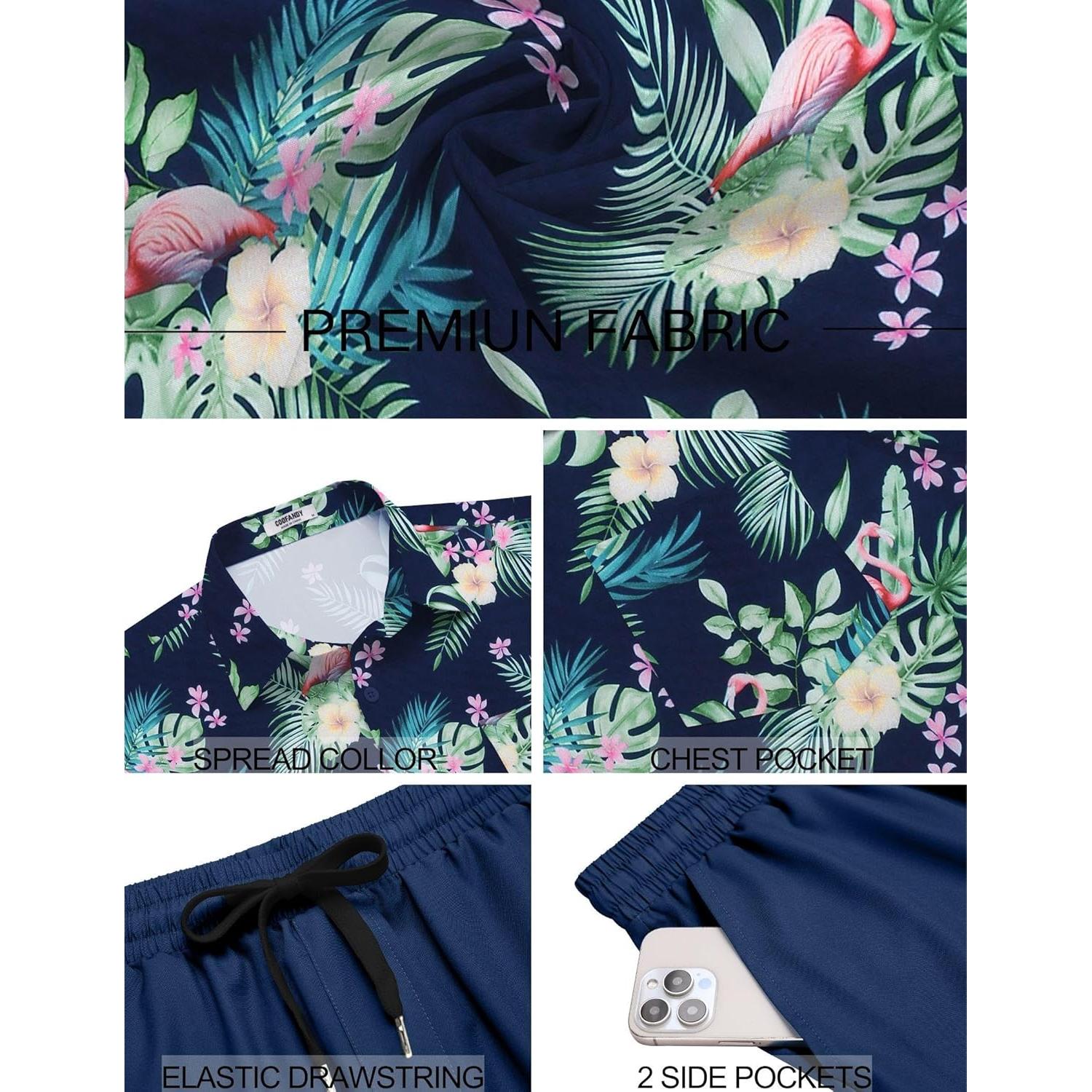 Conjunto de Verano para Hombre COOFANDY 2 Piezas Floral