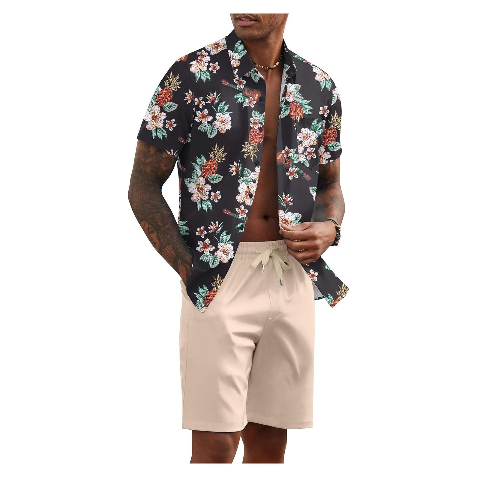 Conjunto de Verano para Hombre COOFANDY 2 Piezas Floral