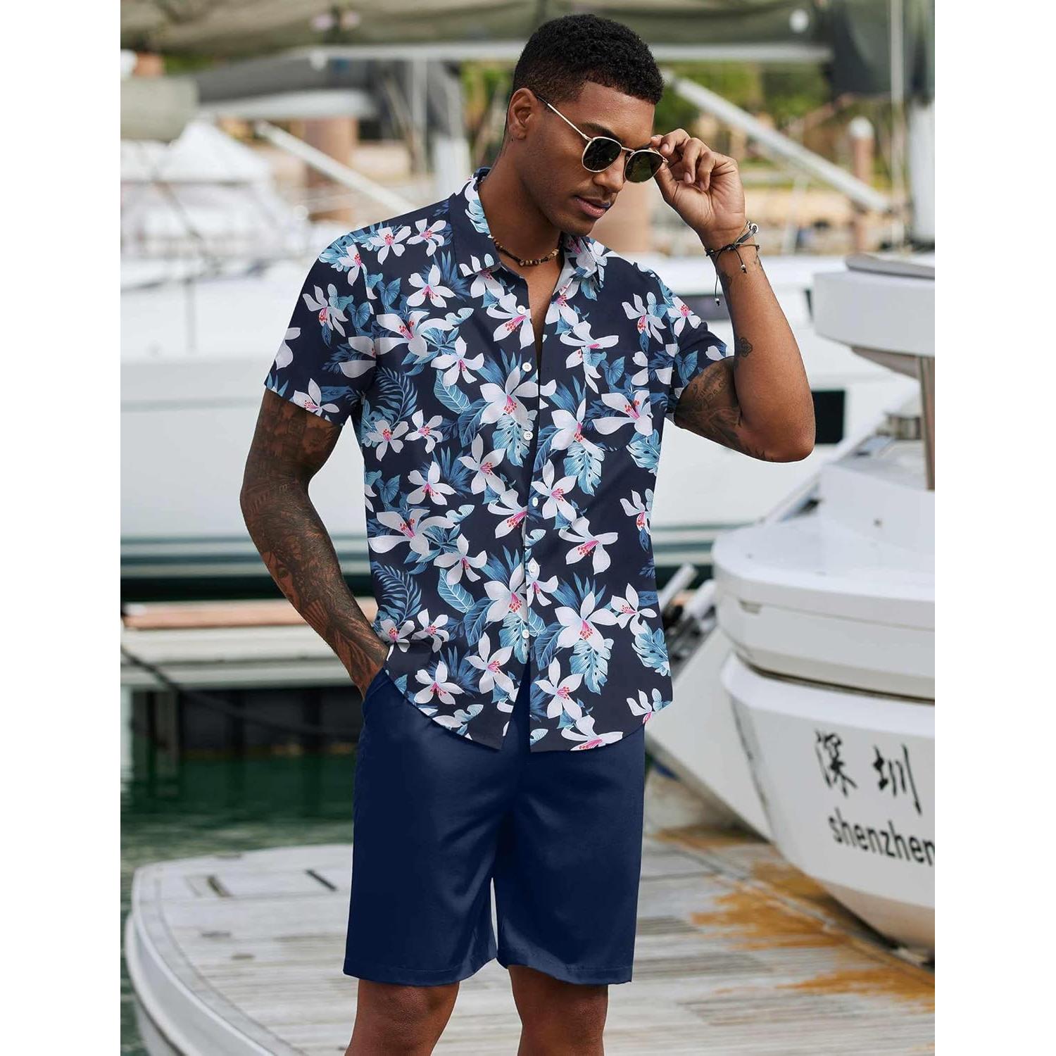 Conjunto de Playa para Hombre COOFANDY 2 Piezas Floral