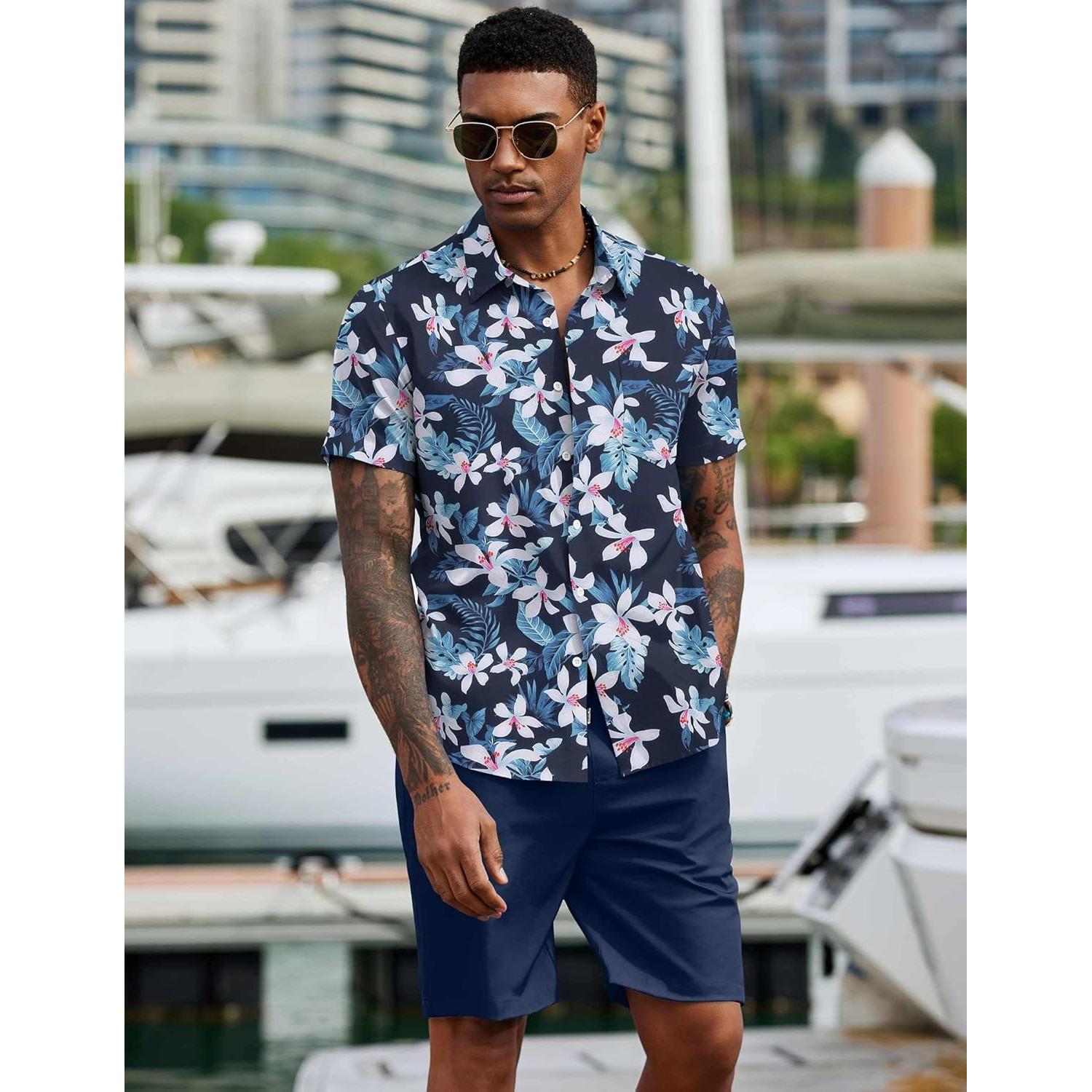 Conjunto de Playa para Hombre COOFANDY 2 Piezas Floral