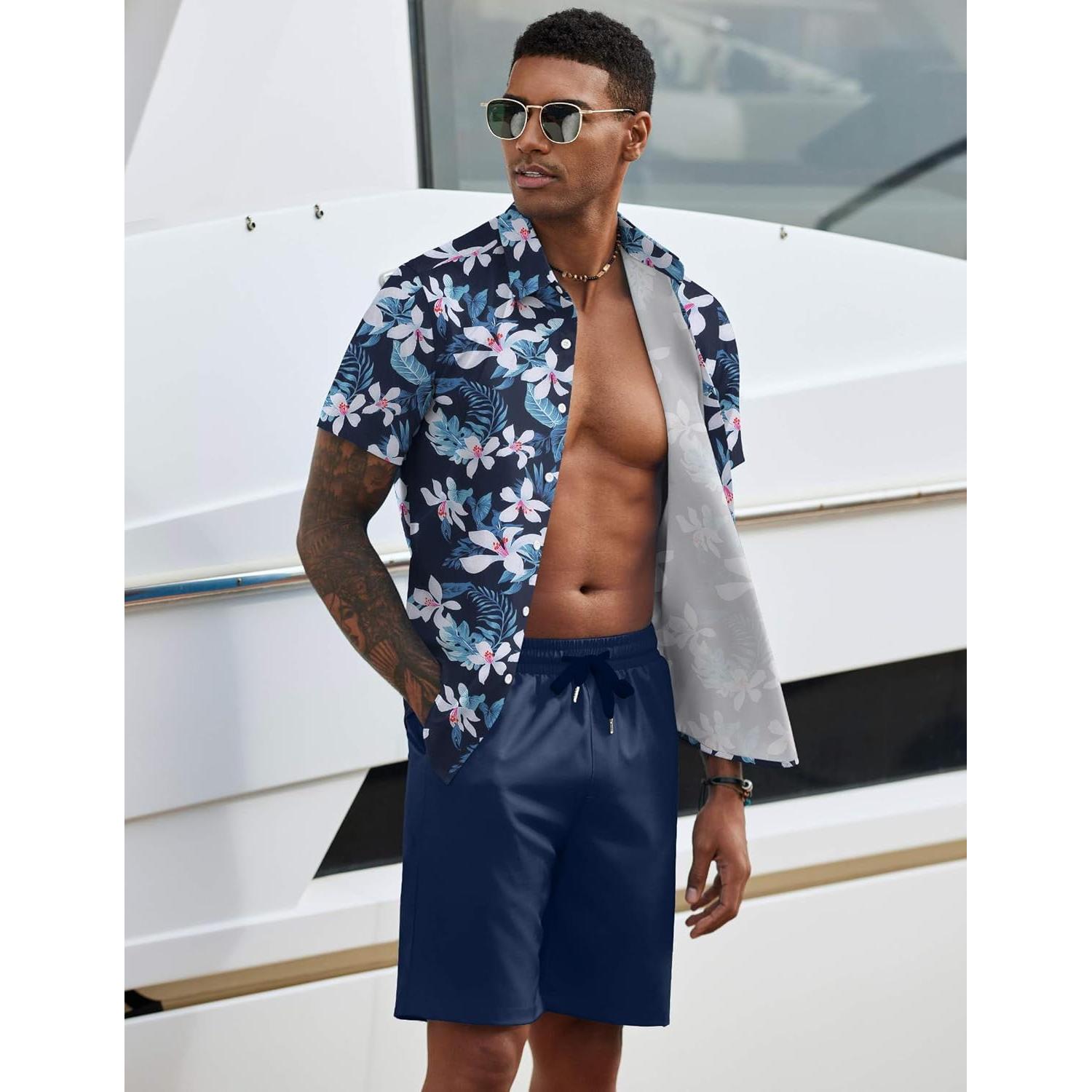 Conjunto de Playa para Hombre COOFANDY 2 Piezas Floral