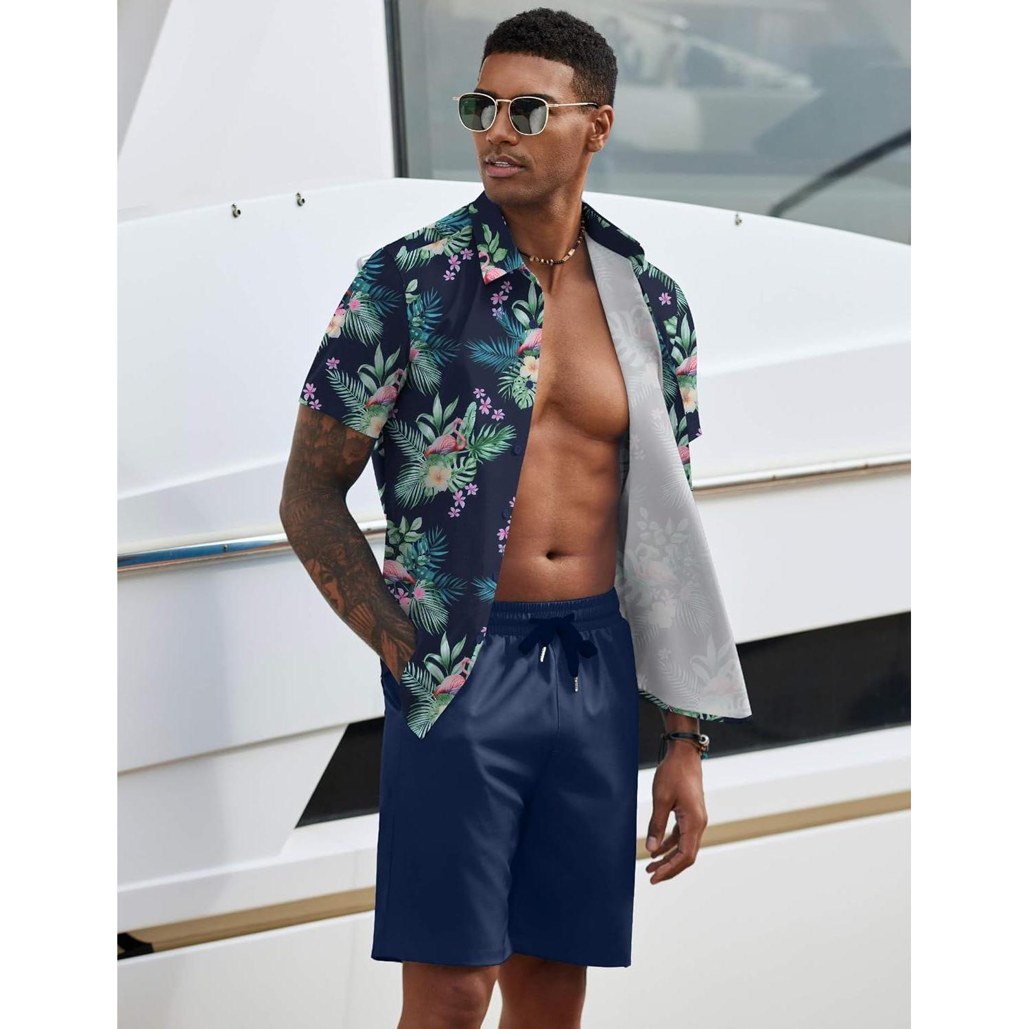 Conjunto de Playa para Hombre COOFANDY 2 Piezas Floral