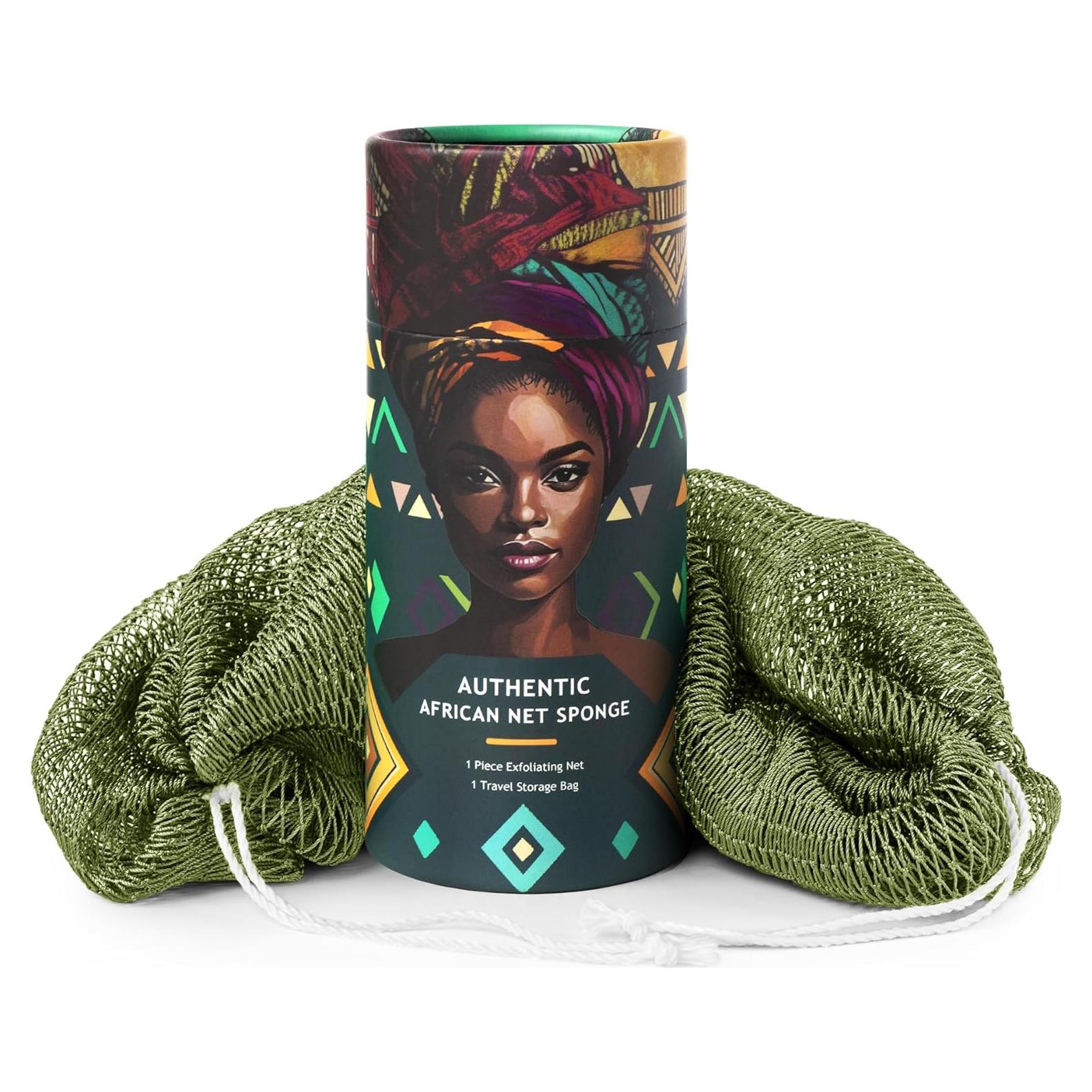 Esponja Exfoliante de Red Africana MINISENTIALS Verde Oliva