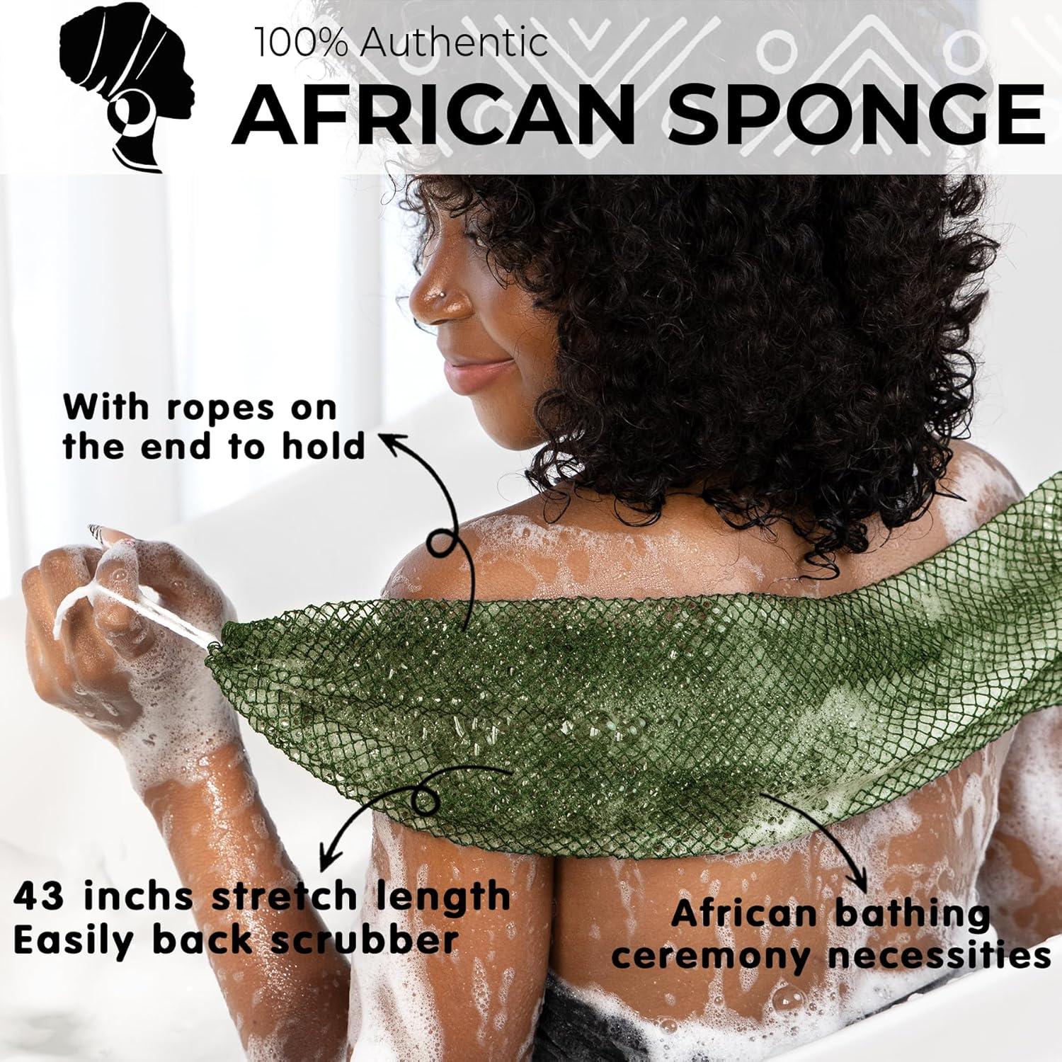 Esponja Exfoliante de Red Africana MINISENTIALS Verde Oliva