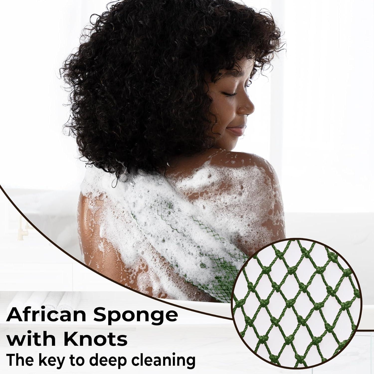 Esponja Exfoliante de Red Africana MINISENTIALS Verde Oliva