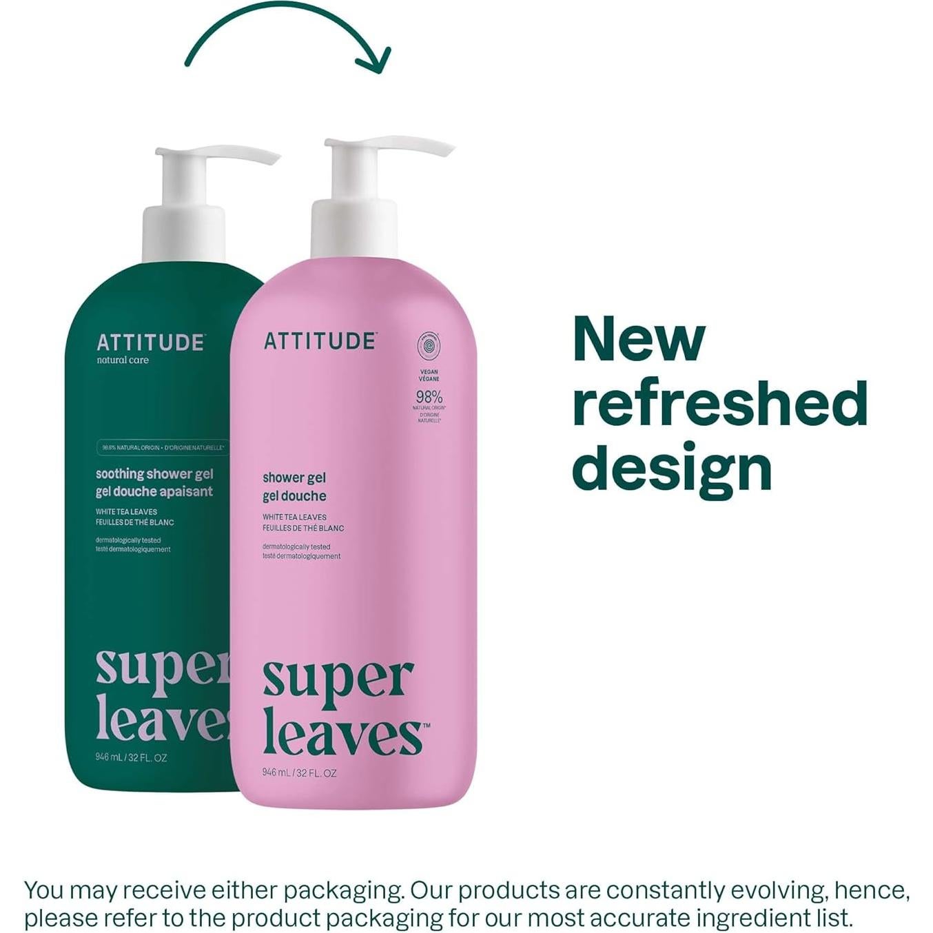 Gel de Ducha Calmante ATTITUDE 946 ml Coco y Bayas Silvestres