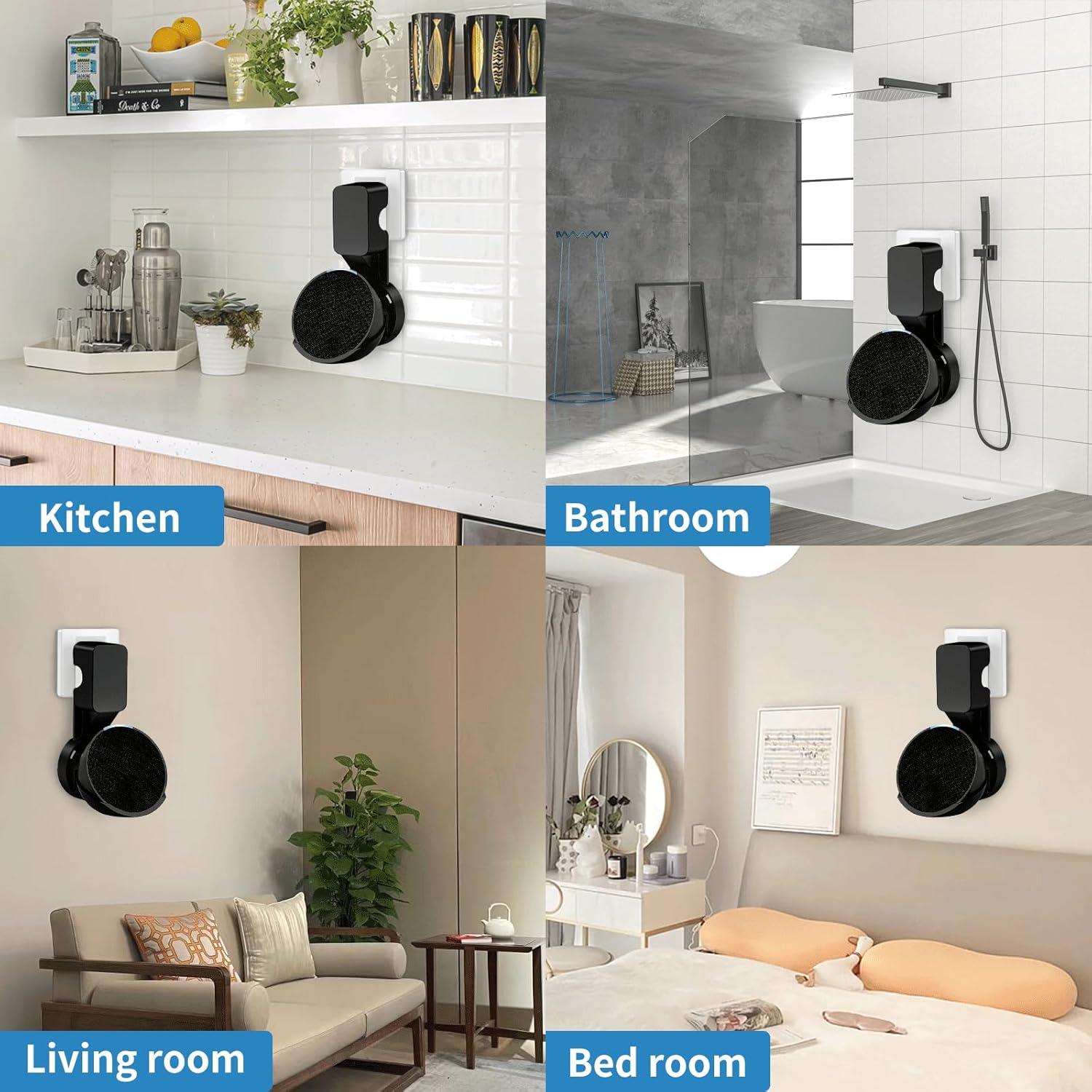 Soporte de Pared para Echo Pop ZUOLACO Negro con Gestión de Cable