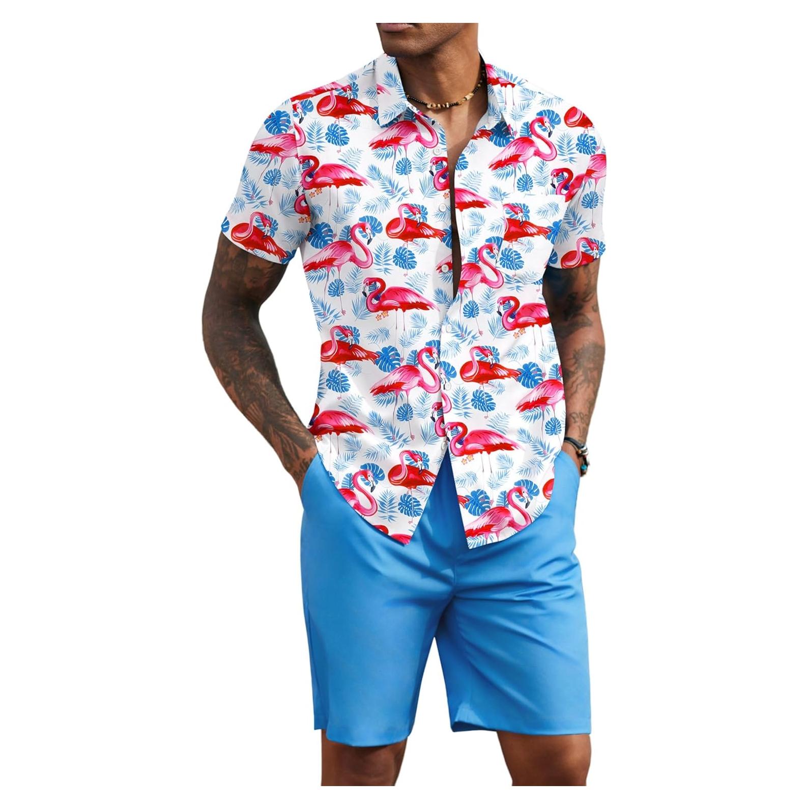 Conjunto de Verano para Hombre COOFANDY 2 Piezas Floral