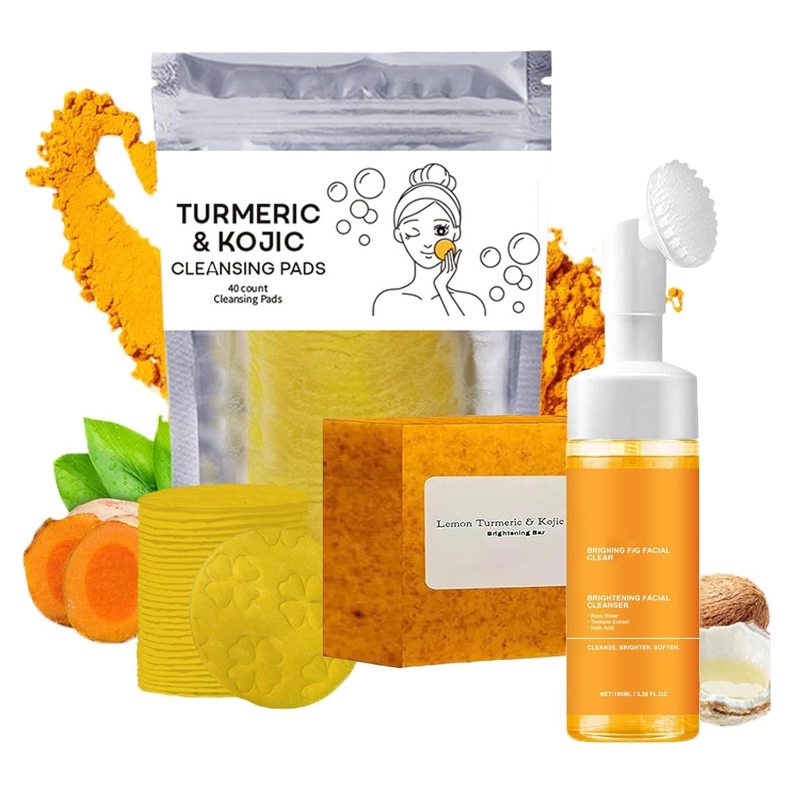 Juego de Cuidado Facial Derperzi 3 Piezas con Cúrcuma