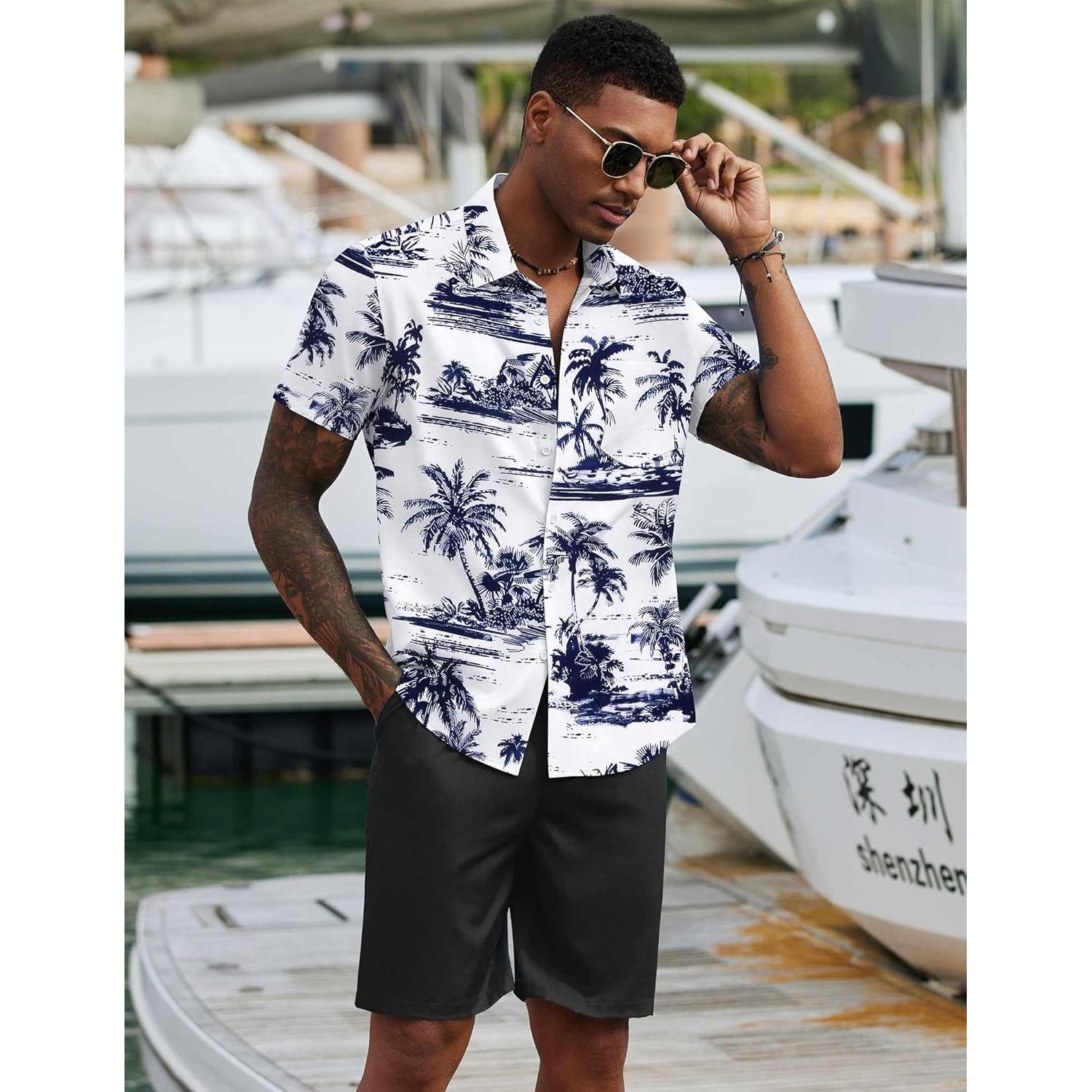 Conjunto de Playa para Hombre COOFANDY 2 Piezas Floral