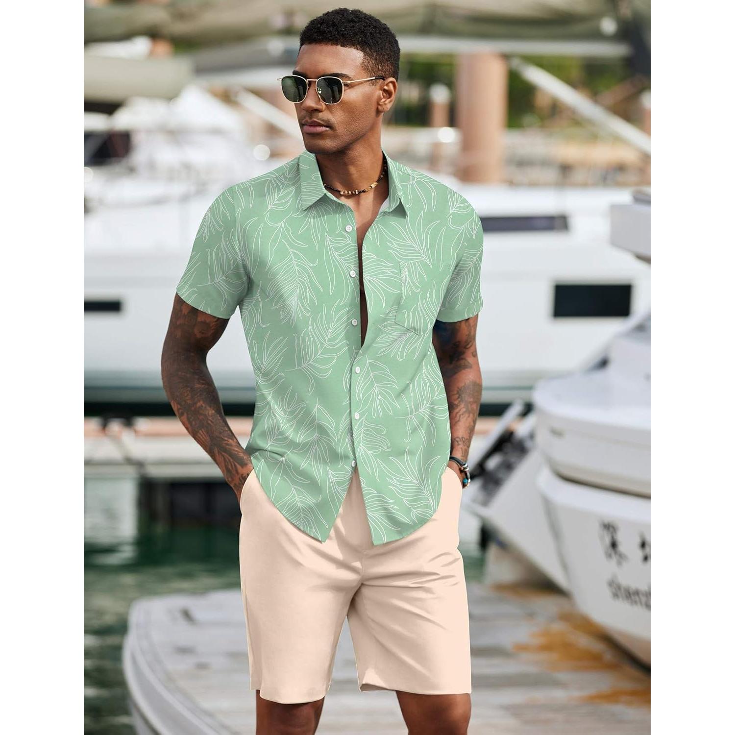 Conjunto de Playa para Hombre COOFANDY 2 Piezas Verano