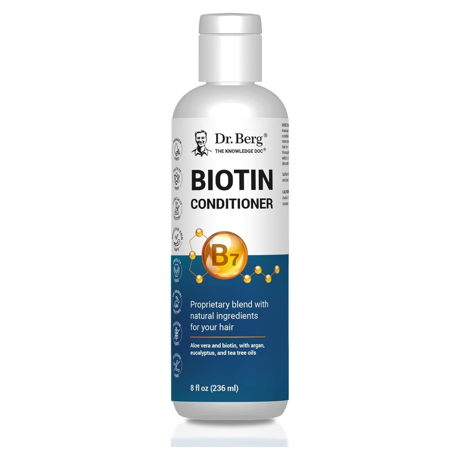 Acondicionador de Biotina Dr. Berg 236 ml - Libre de Parabenos