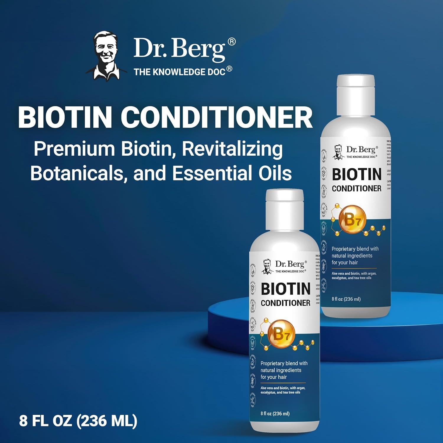 Acondicionador de Biotina Dr. Berg 236 ml - Libre de Parabenos