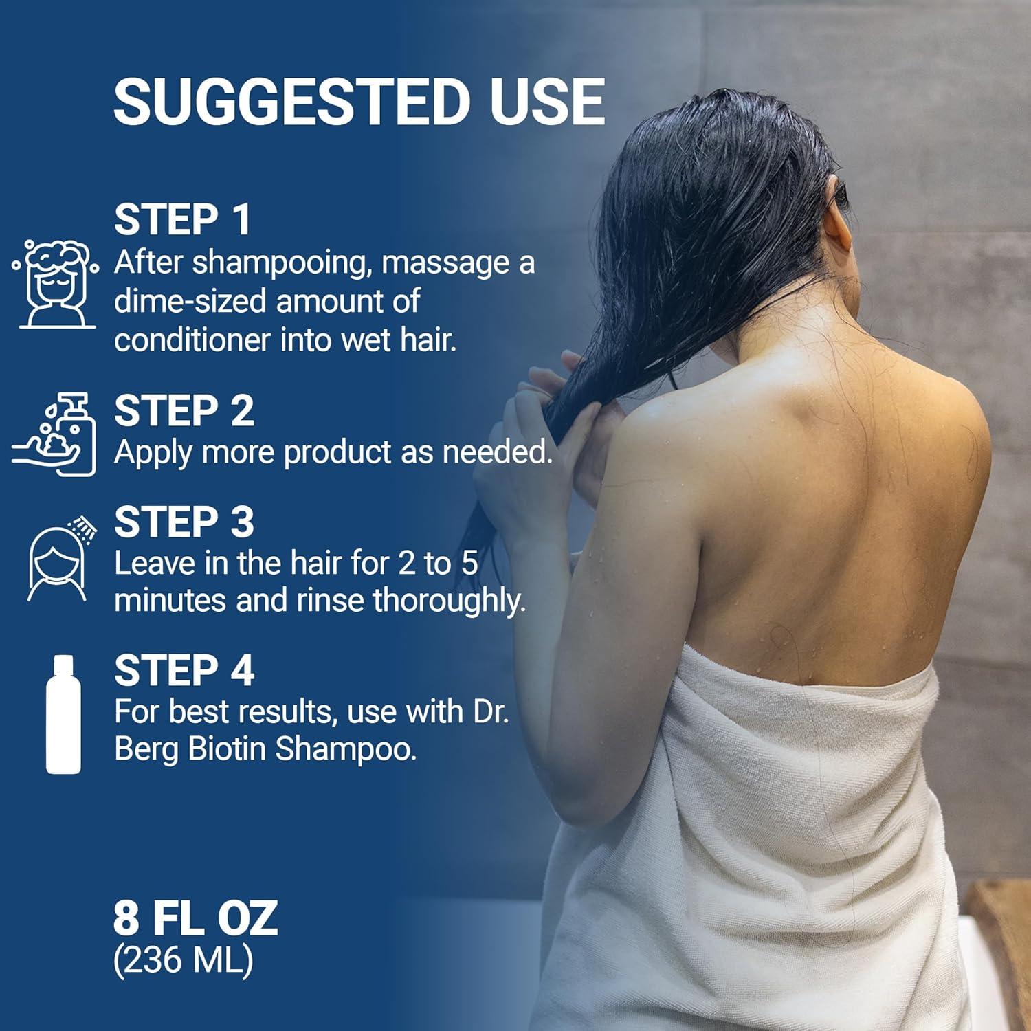 Acondicionador de Biotina Dr. Berg 236 ml - Libre de Parabenos