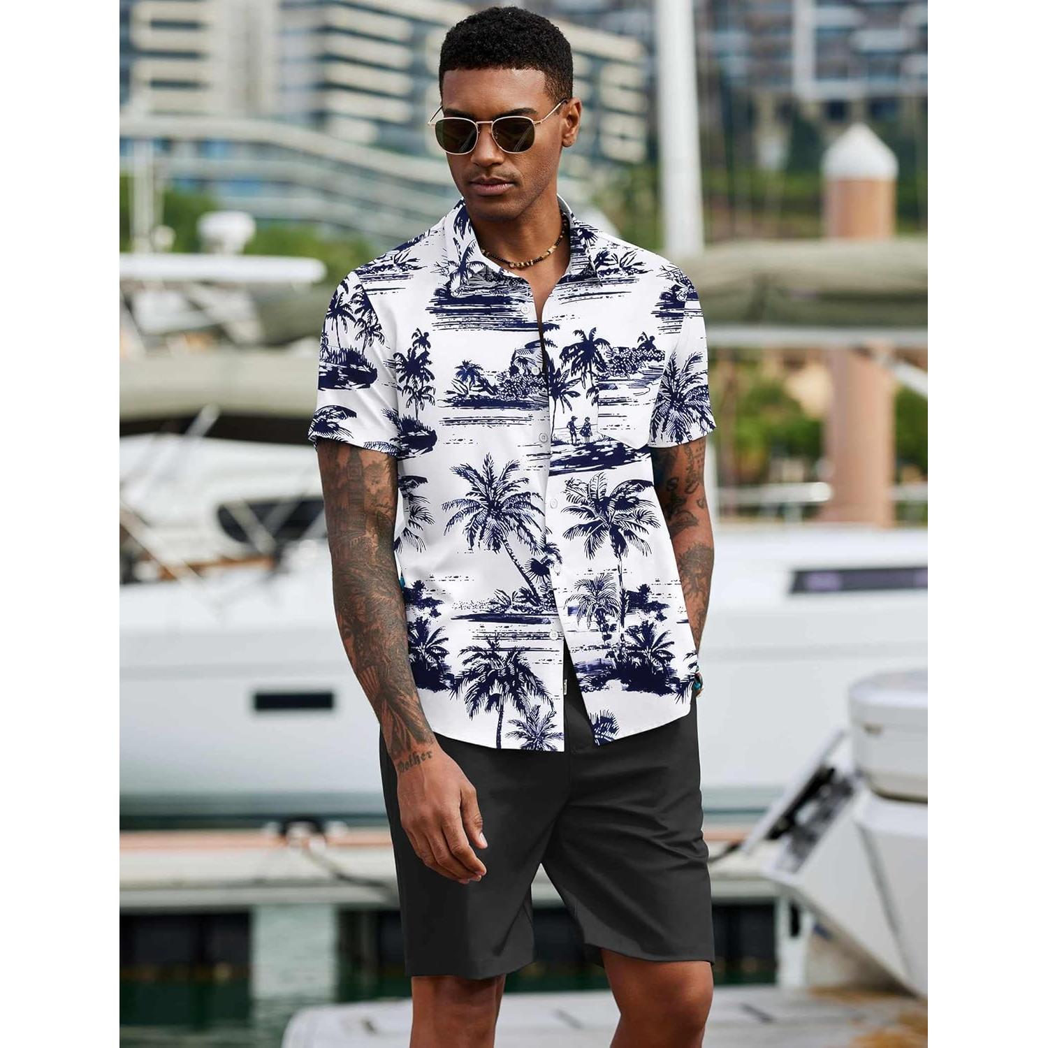 Conjunto de Playa para Hombre COOFANDY 2 Piezas Floral