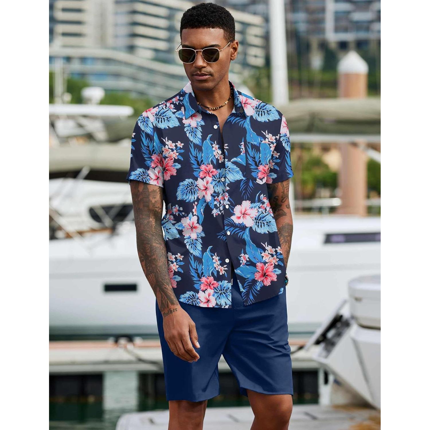 Conjunto de Verano para Hombre COOFANDY 2 Piezas Floral