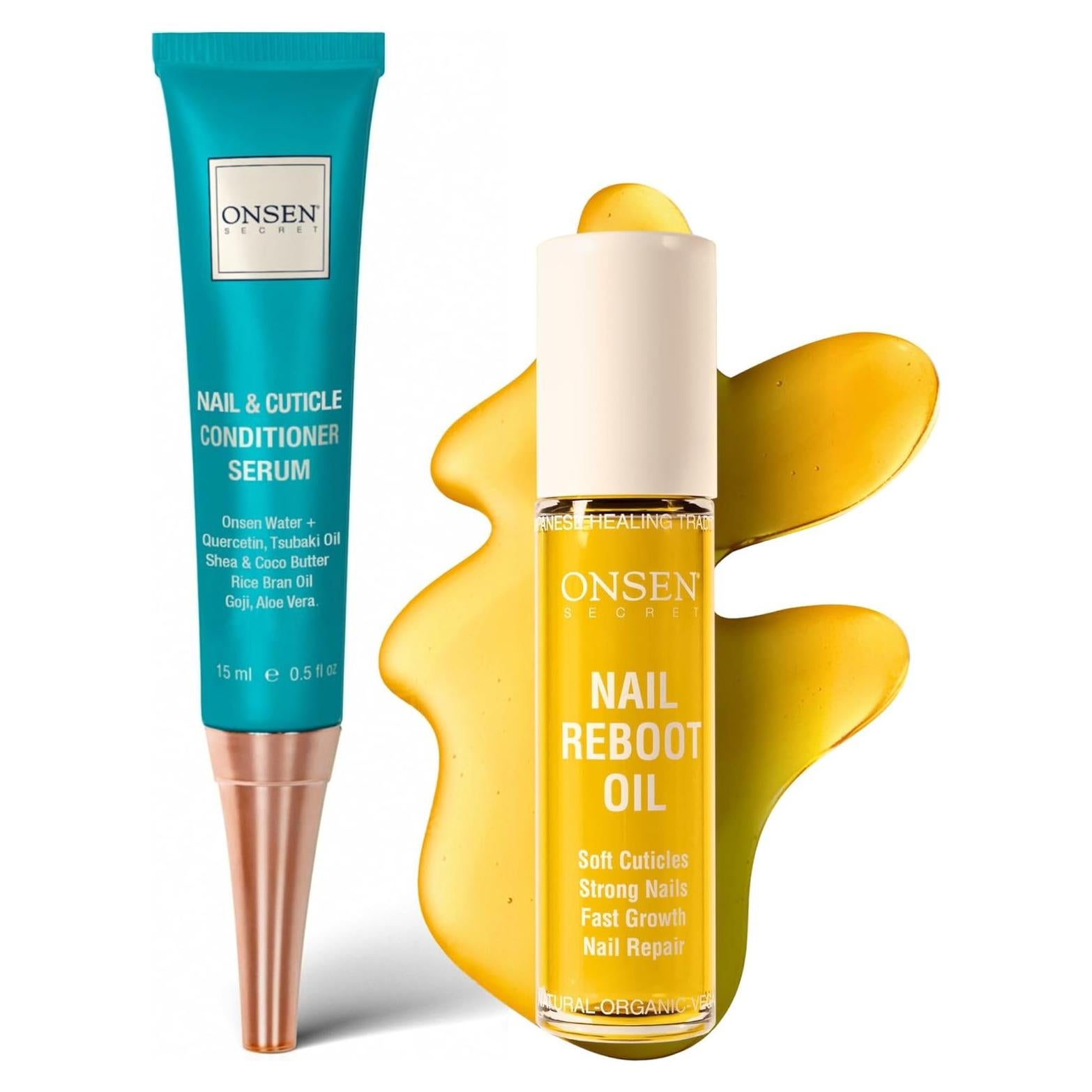 Duo de Reinicio de Uñas Onsen Secret - Tratamiento Natural 25ml