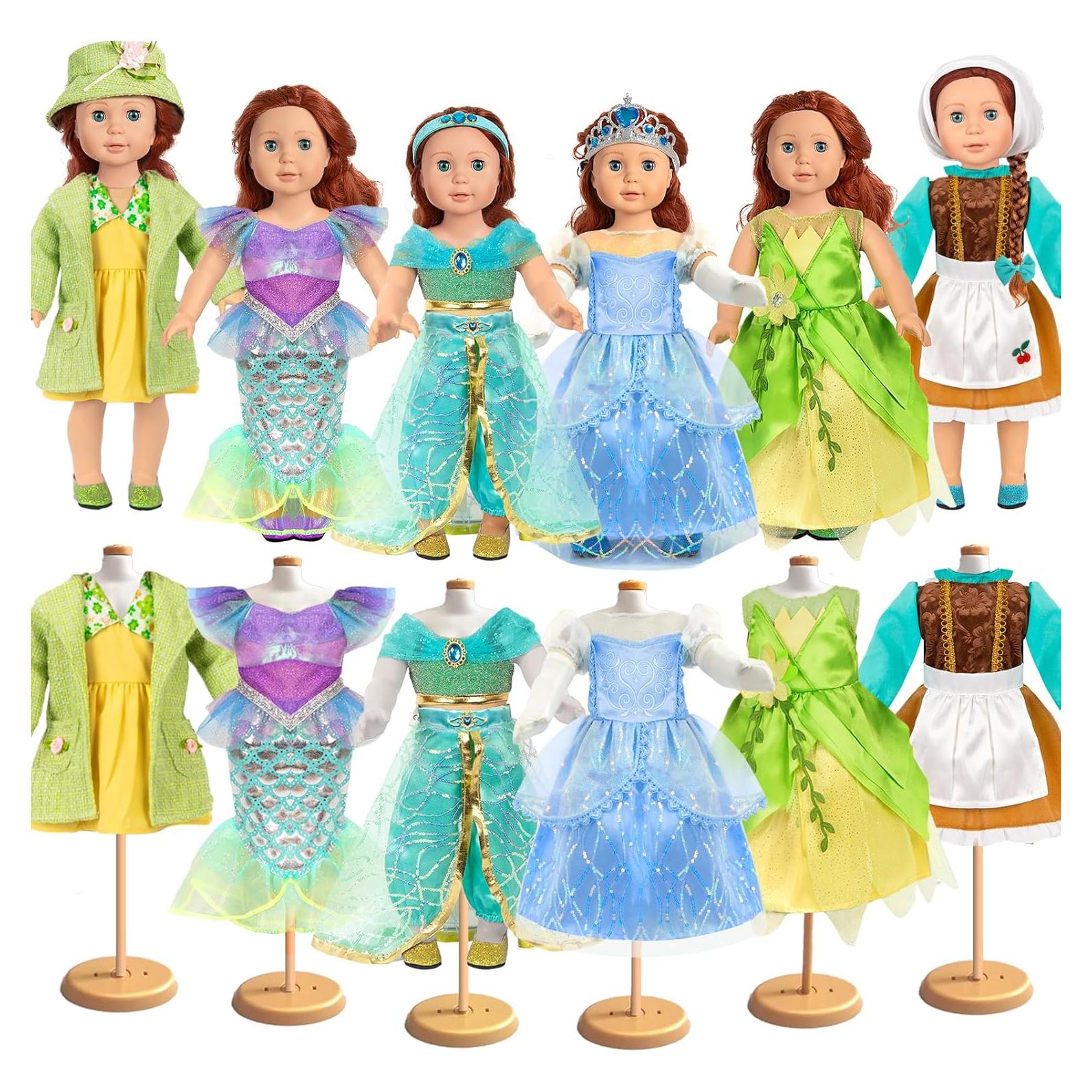 Ropa para Muñecas 46 cm WONDOLL - 6 Vestidos Princesa