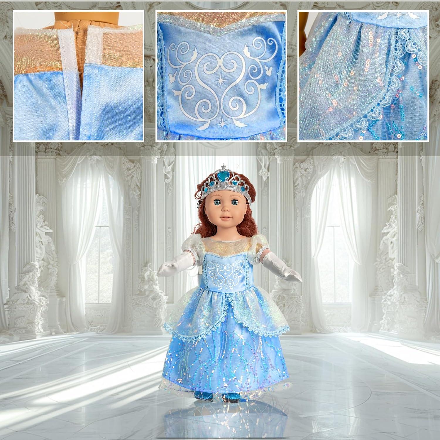 Ropa para Muñecas 46 cm WONDOLL - 6 Vestidos Princesa