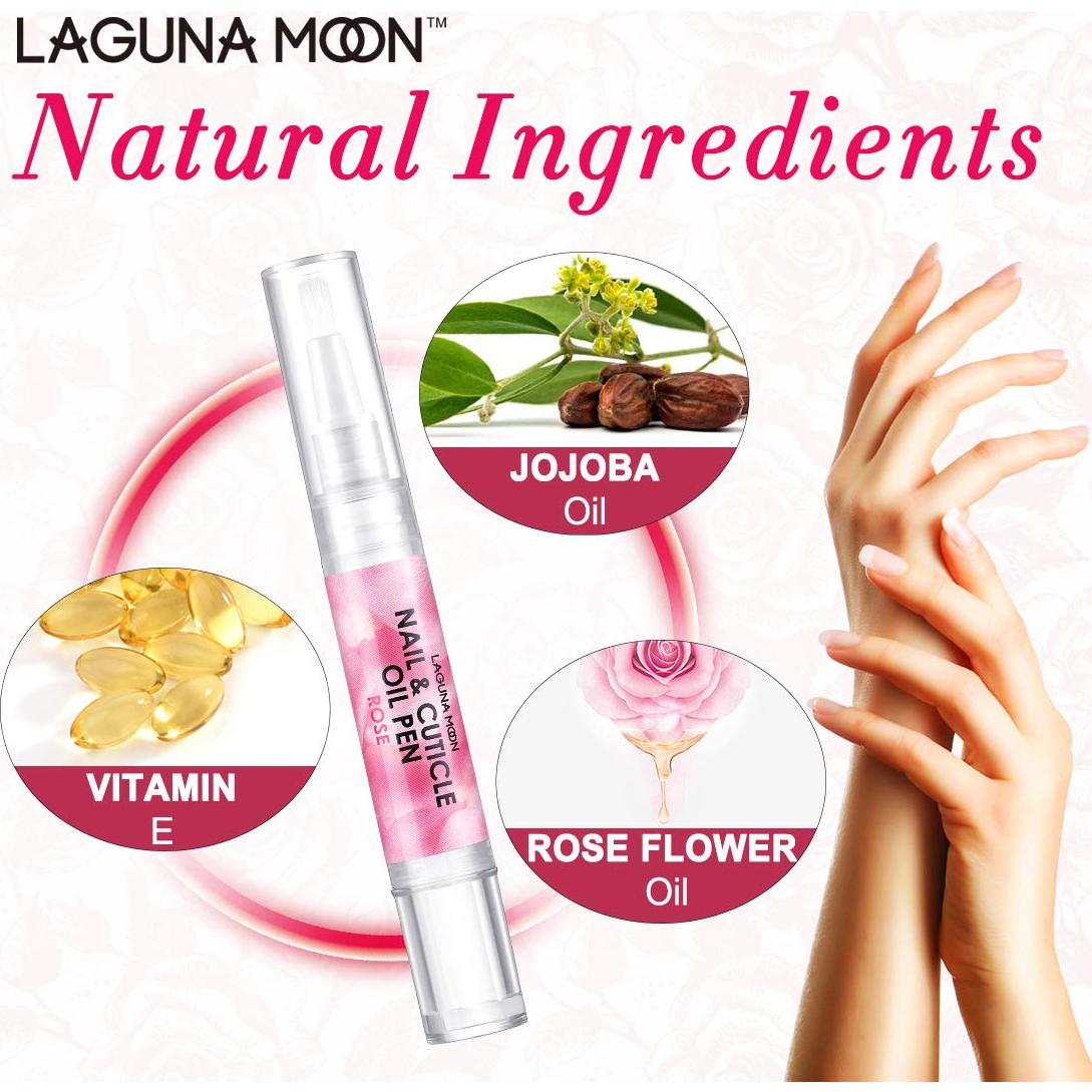 Bolígrafo Aceite Cutículas Lagunamoon 5 ml Rosa Hidratante