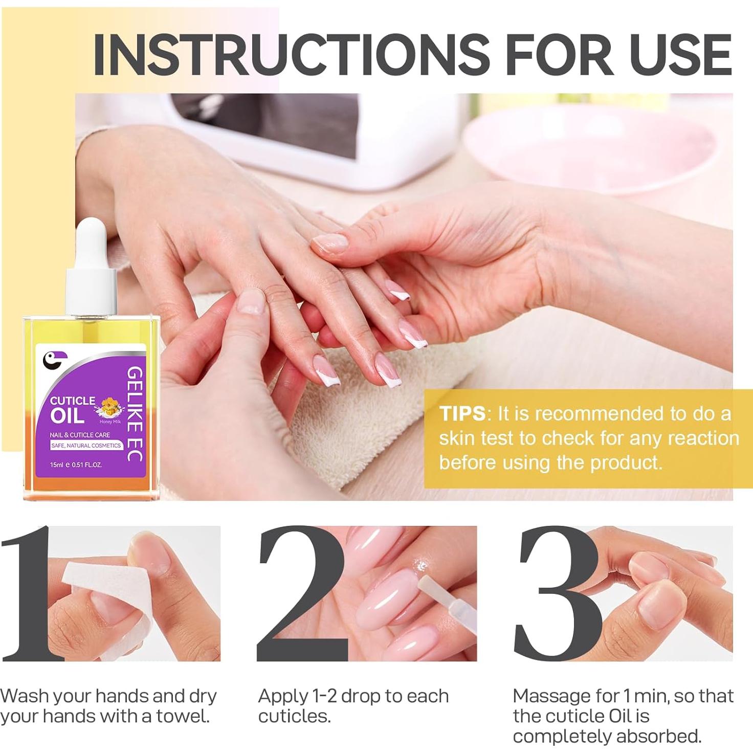 Aceite Reparador de Cutículas Gelike 15ml - Crecimiento y Fortalecimiento