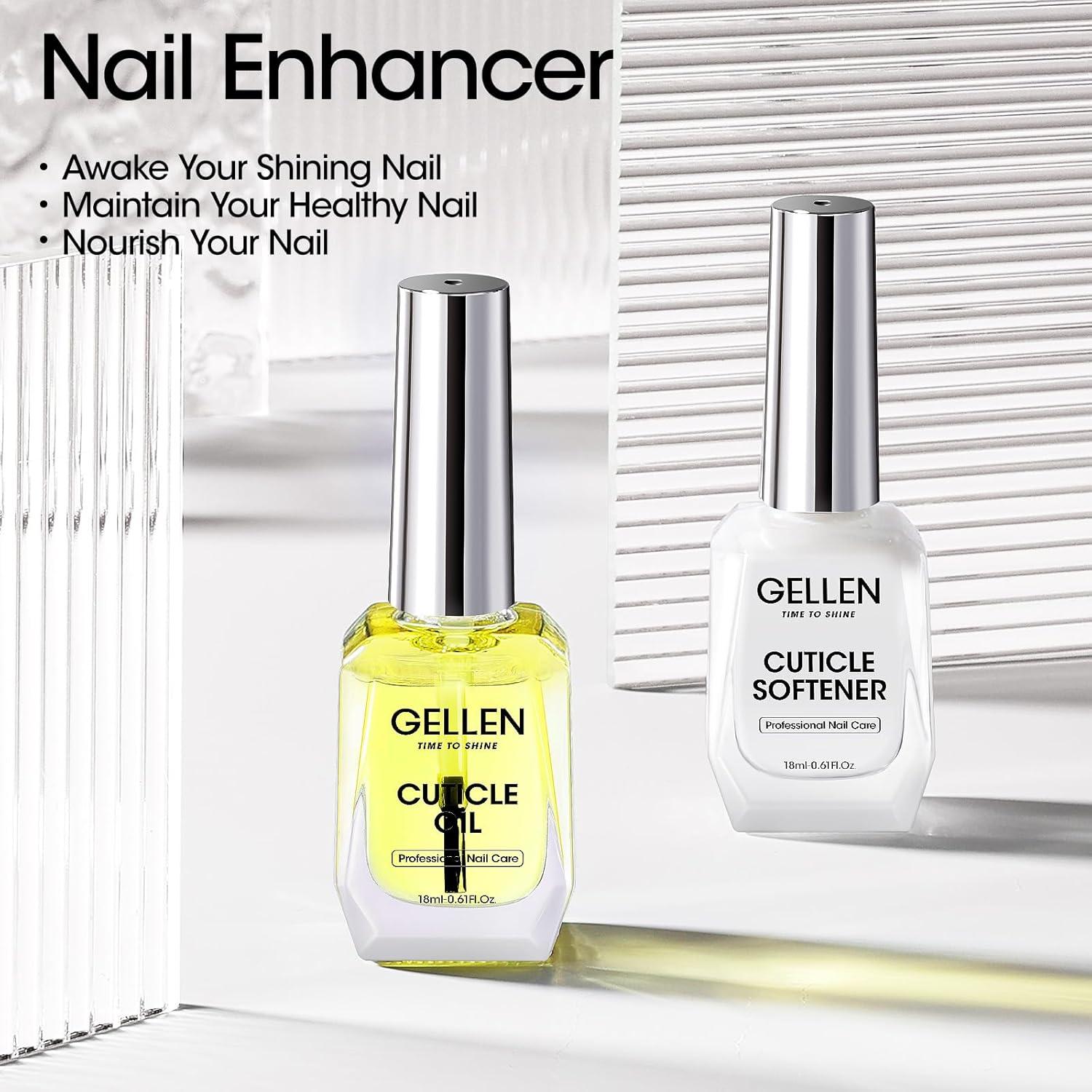 Gellen Kit de Cuidado de Uñas 2 en 1 - Aceite y Suavizante 18ml