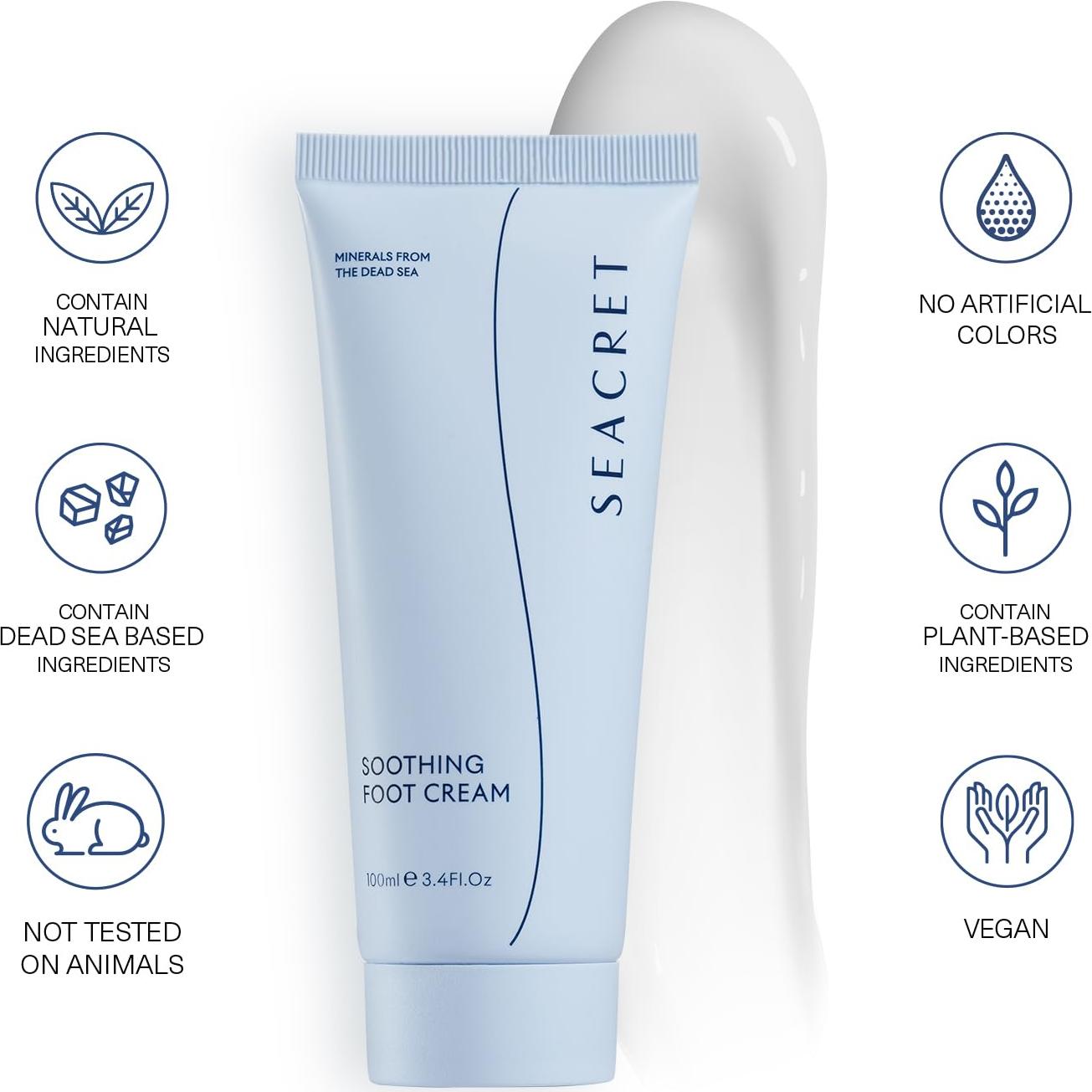 Crema para Pies Seacret 100g - Hidratante con Aceite de Árbol de Té