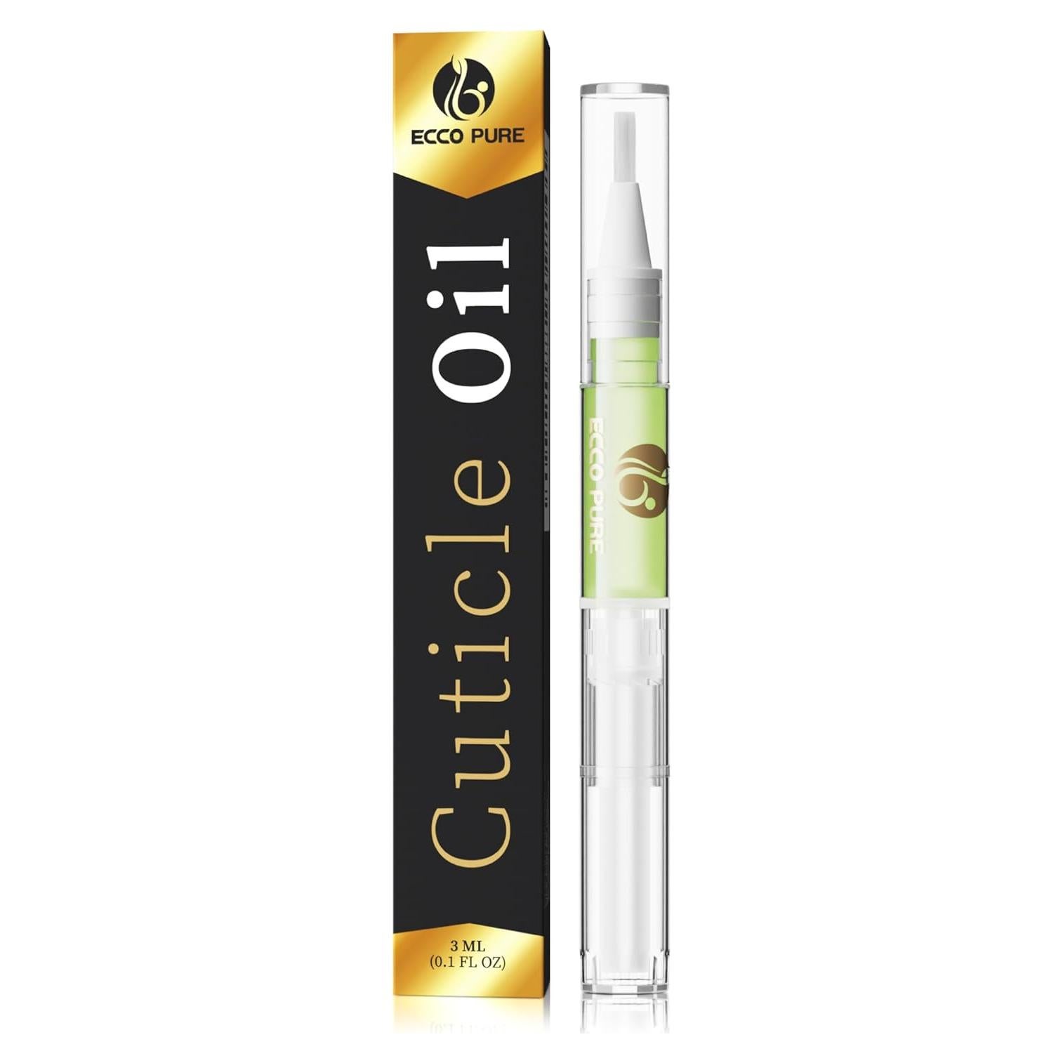 Nail Art Cuticle Protector Pen - Tool for Nail Art and Growth - Manicure & Pedicure Treatment for Brittle Breaking Fingernails (Green Pear & Citrus - 1 Pack)
